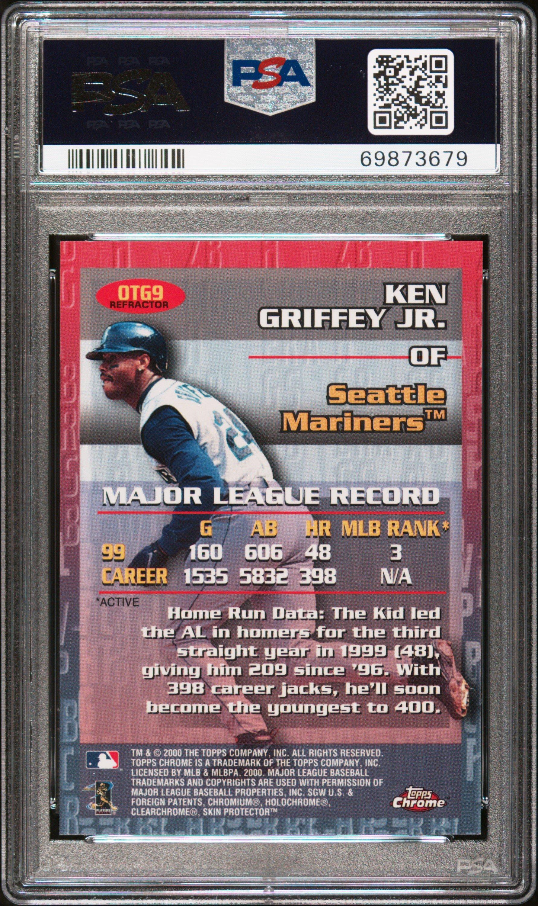 2000 Topps Chrome Own The Game Otg9 Ken Griffey Jr. Refractor PSA 9