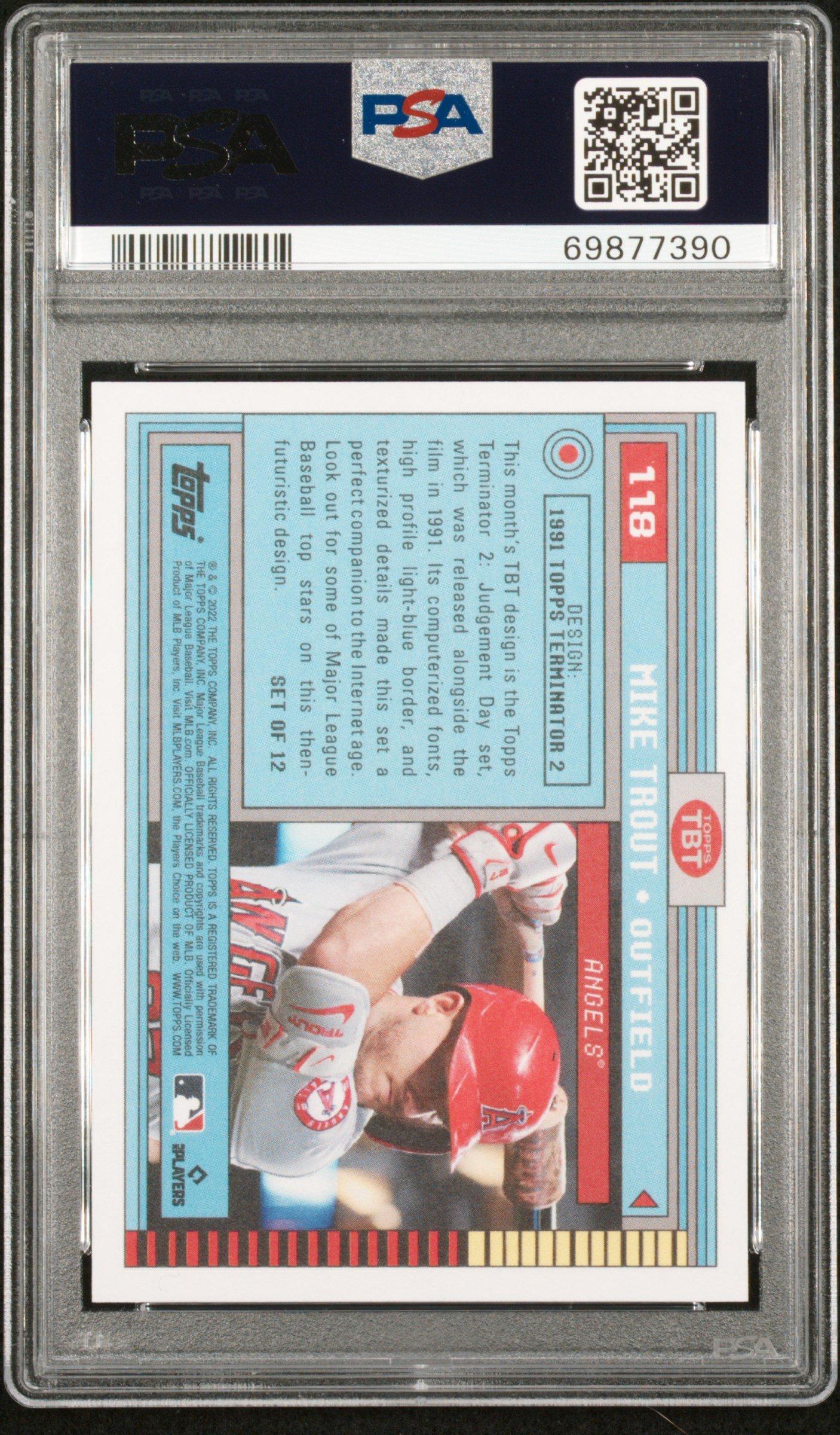 2022 Topps Throwback Thursday 118 Mike Trout PSA 10