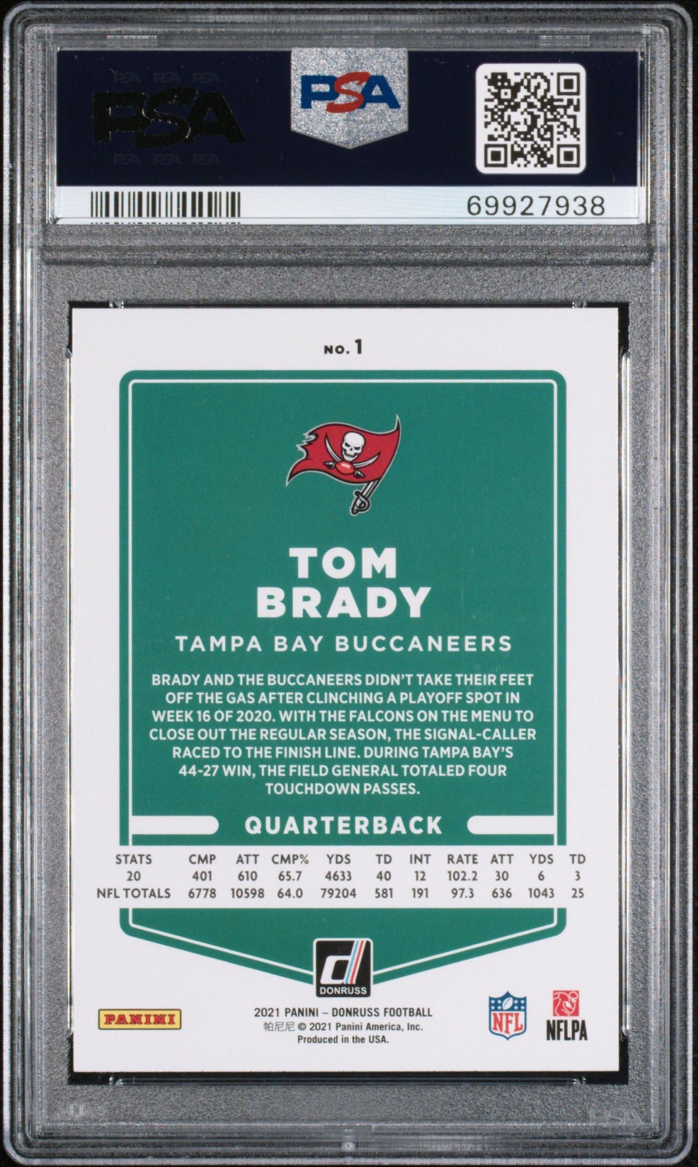 2021 Panini Donruss 1 Tom Brady PSA