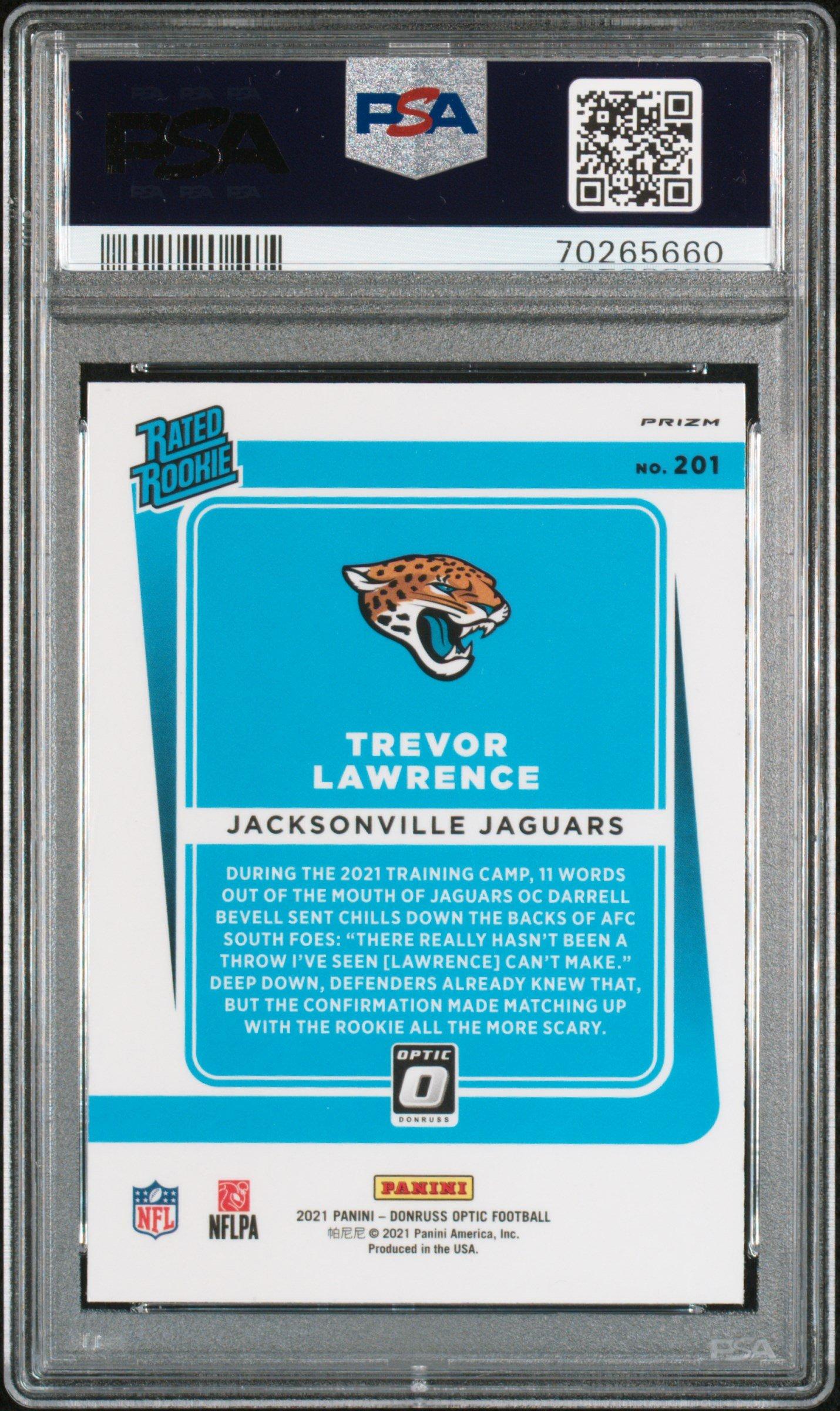 2021 Panini Donruss Optic 201 Trevor Lawrence Holo PSA