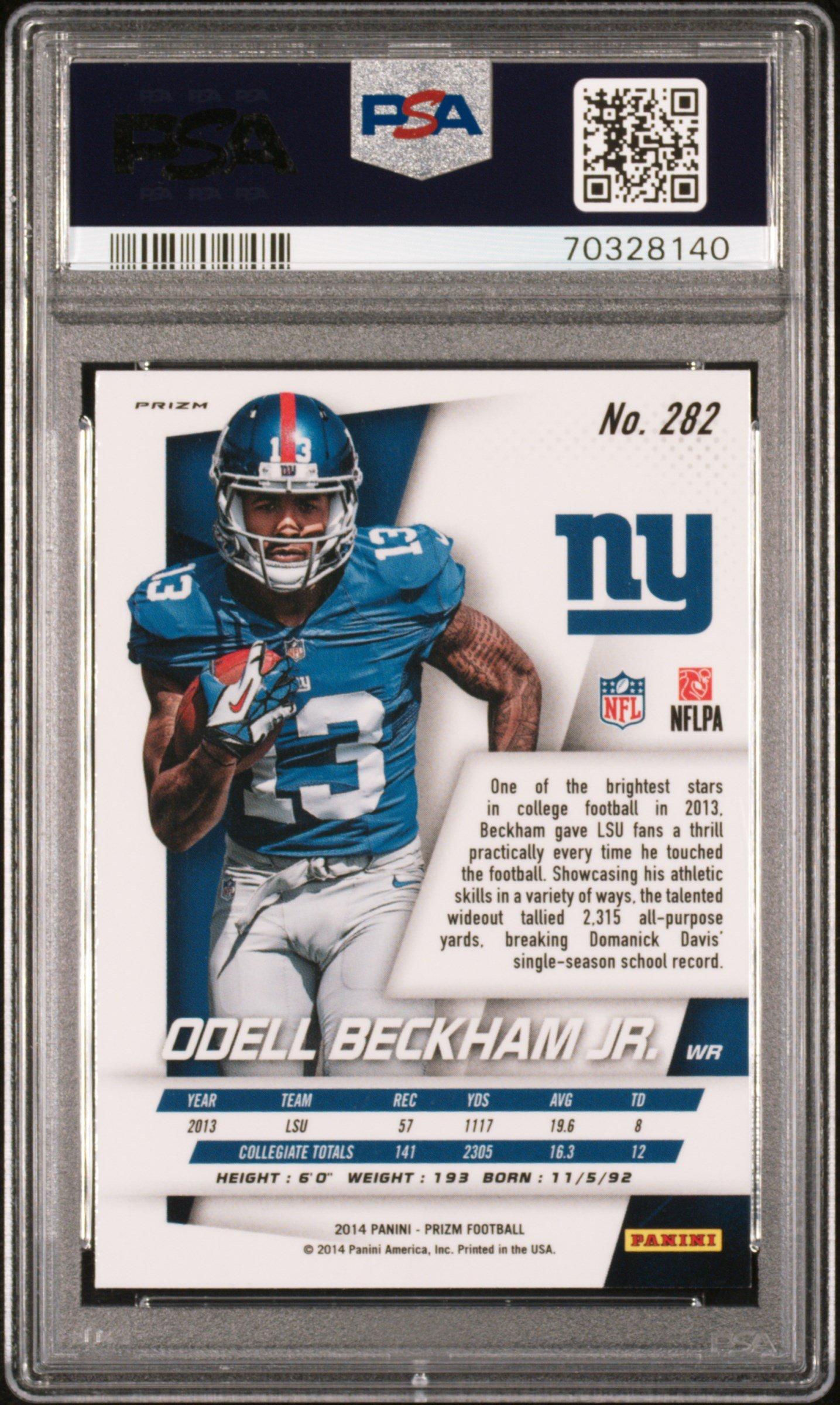 2014 Panini Prizm 282 Odell Beckham Jr. Panini Logo Prizm PSA 10