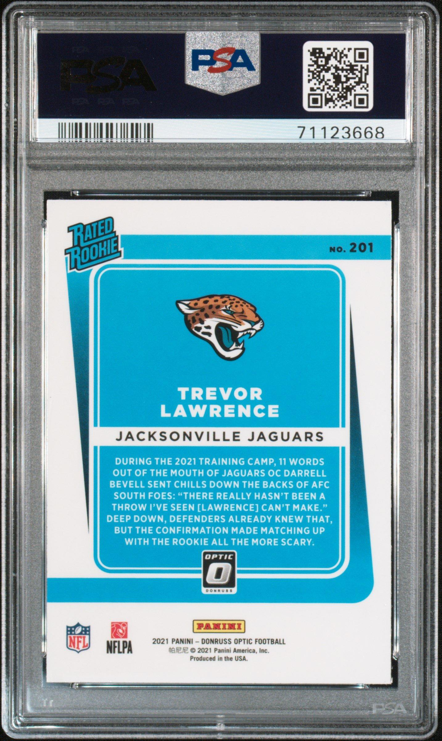 2021 Panini Donruss Optic 201 Trevor Lawrence PSA