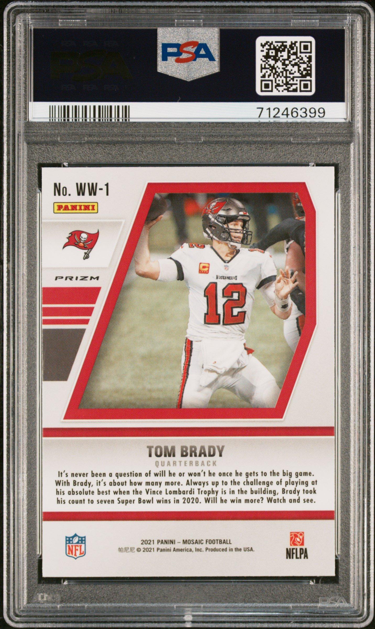 2021 Panini Mosaic Will To Win Ww1 Tom Brady Mosaic PSA 10