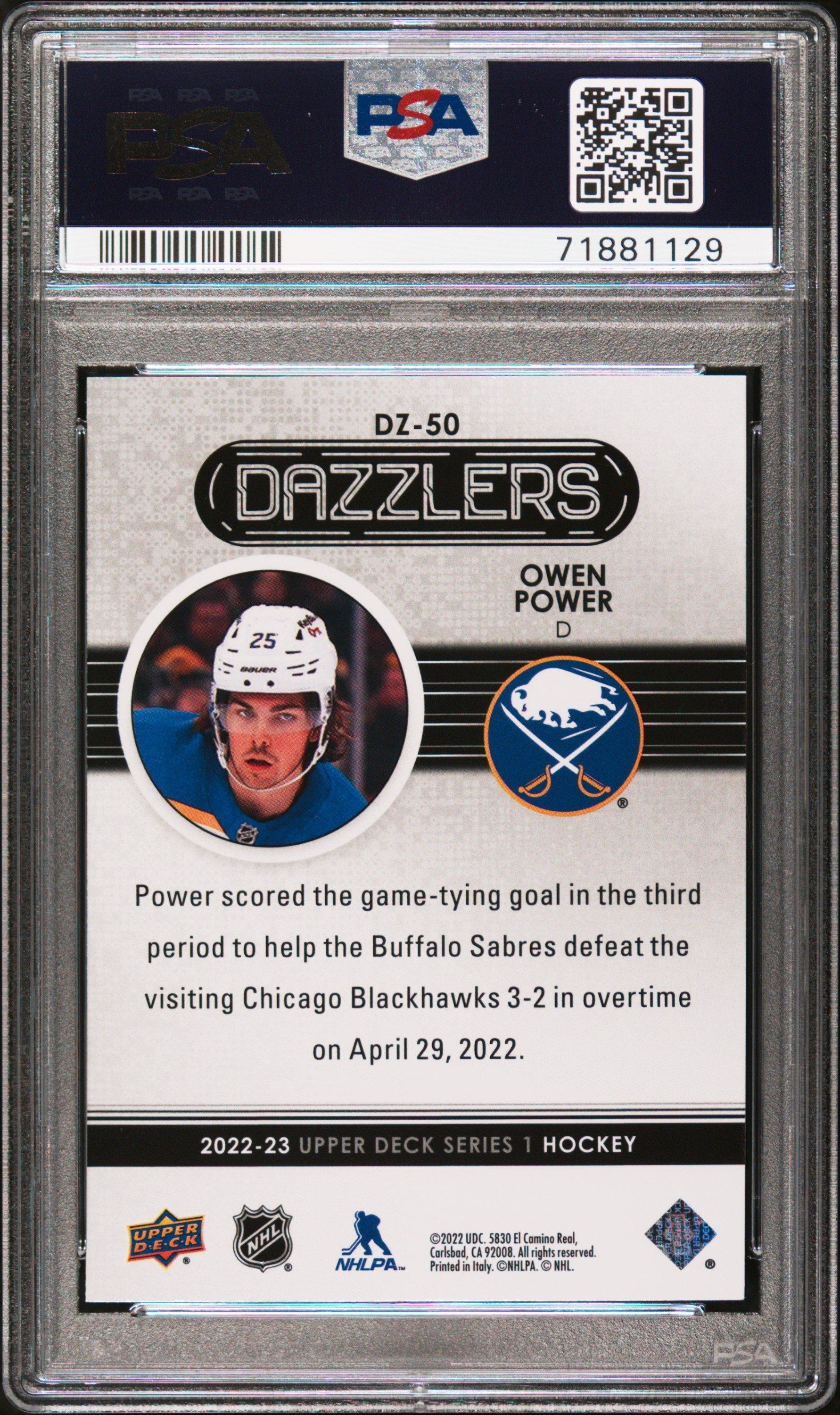 2022 Upper Deck Dazzlers Dz50 Owen Power Red PSA 9