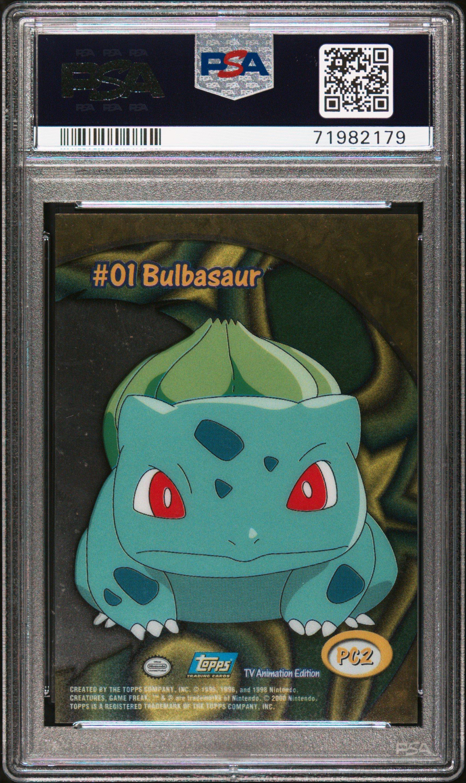 2000 Topps Pokemon Tv Animation Clear Cards Pc2 Bulbasaur PSA 10