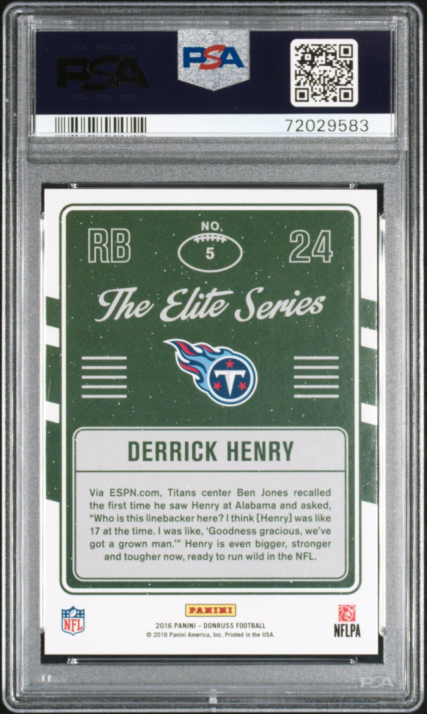 2016 Panini Donruss The Elite Series Rookies 5 Derrick Henry PSA 10