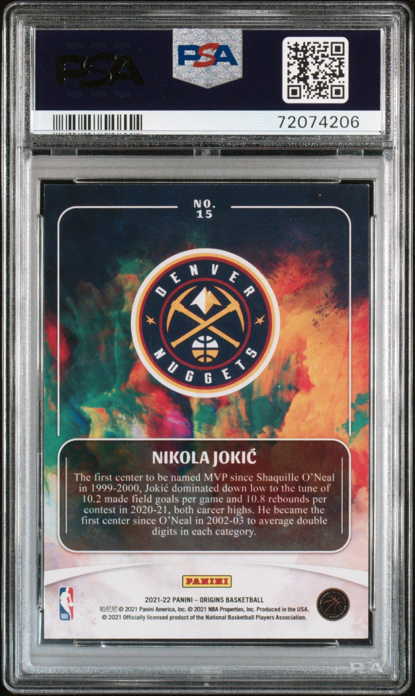 2021 Panini Origins 15 Nikola Jokic Red PSA 9