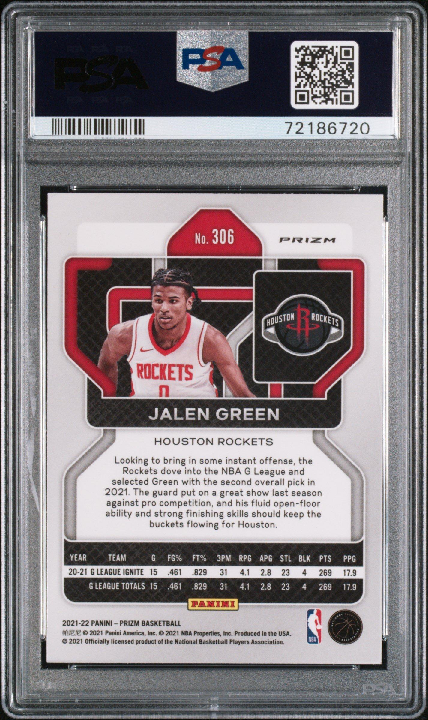 2021 Panini Prizm 306 Jalen Green PSA 10
