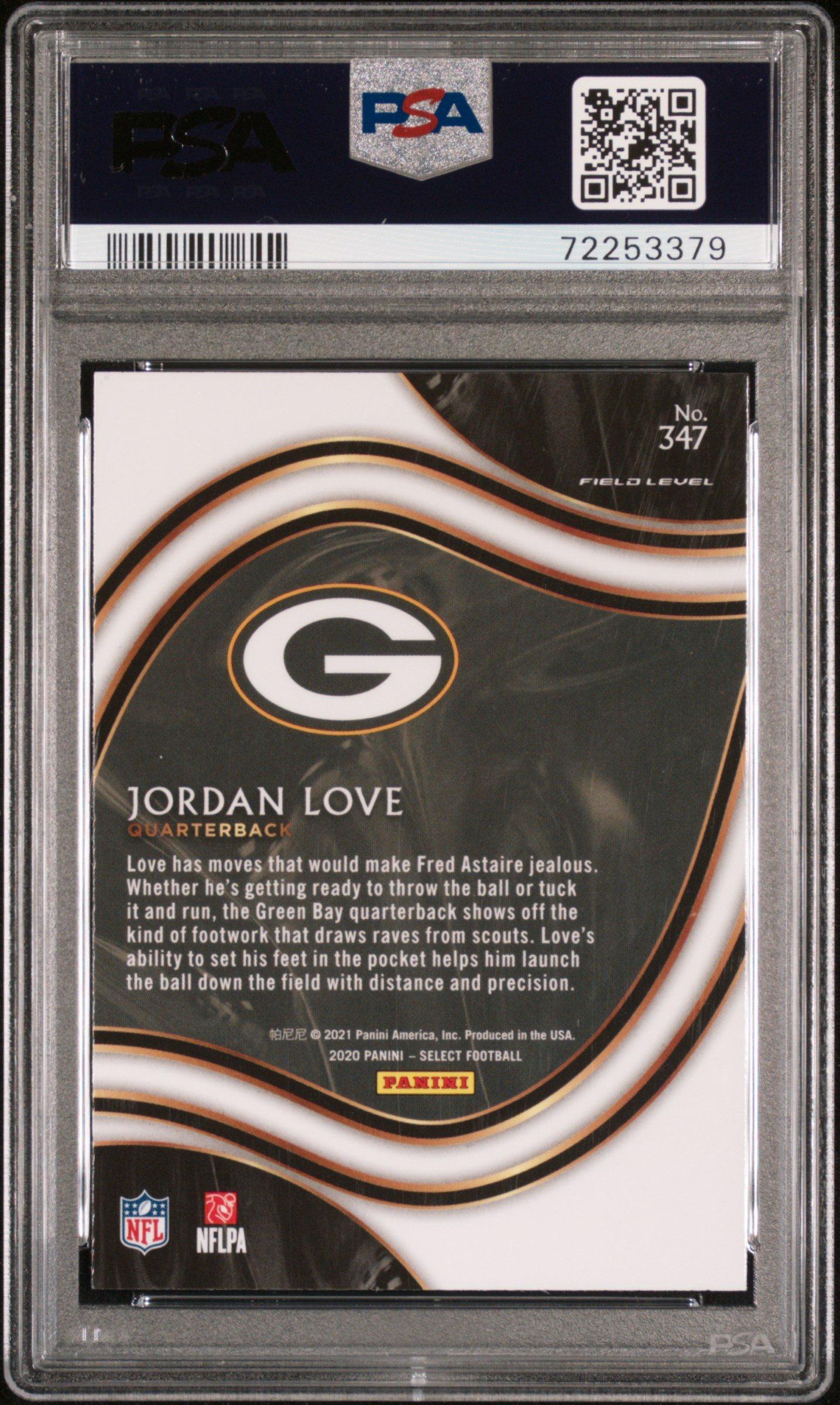 2020 Panini Select Jordan Love PSA 10