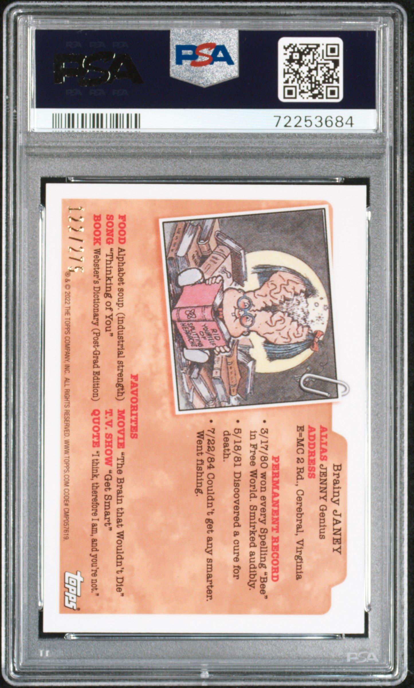 2022 Garbage Pail Kids Chrome 206a Deaf Geoff PSA 9