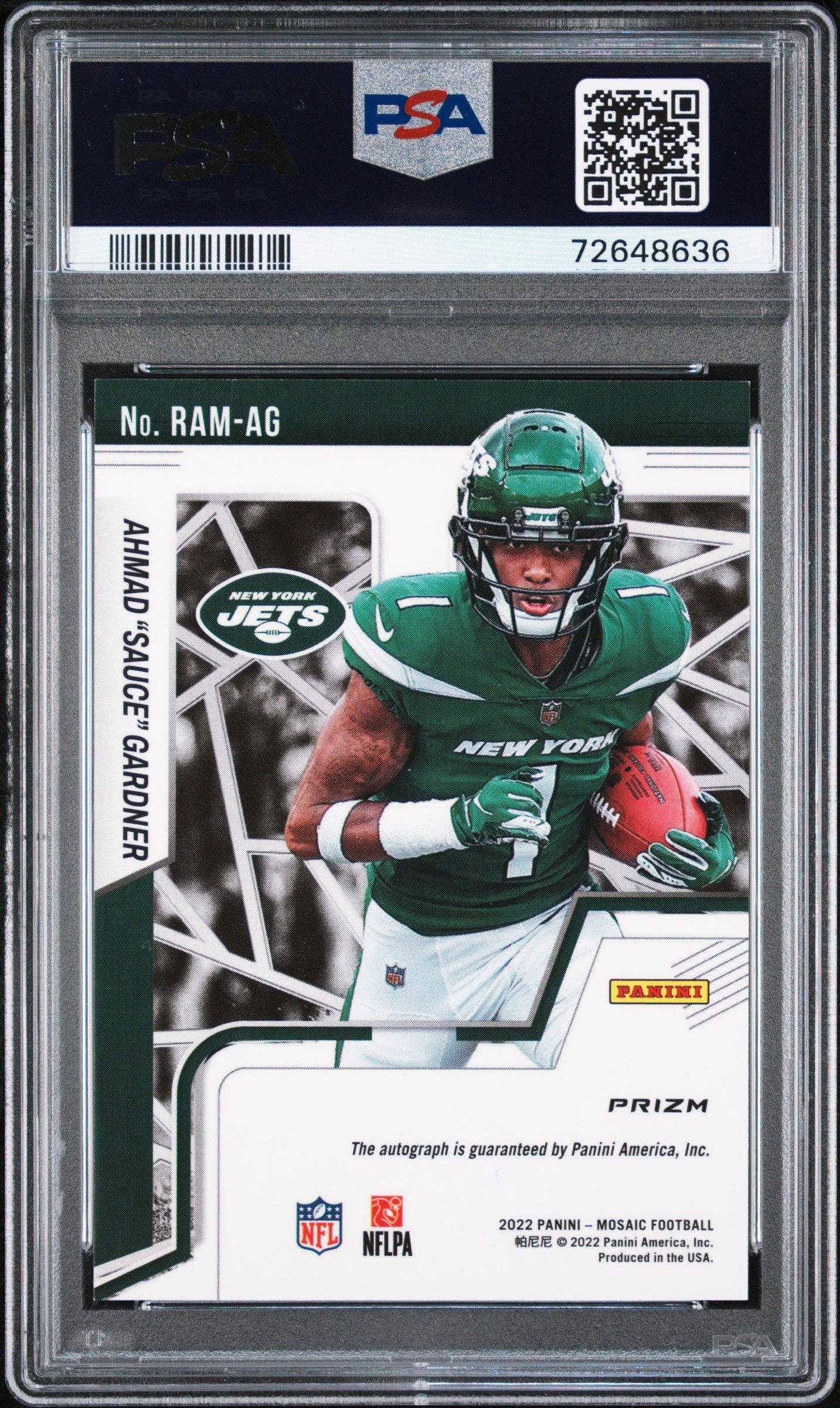 2022 Panini Mosaic Rookie Autograph Mosaic Ramag Ahmad “sauce” Gardner PSA 9