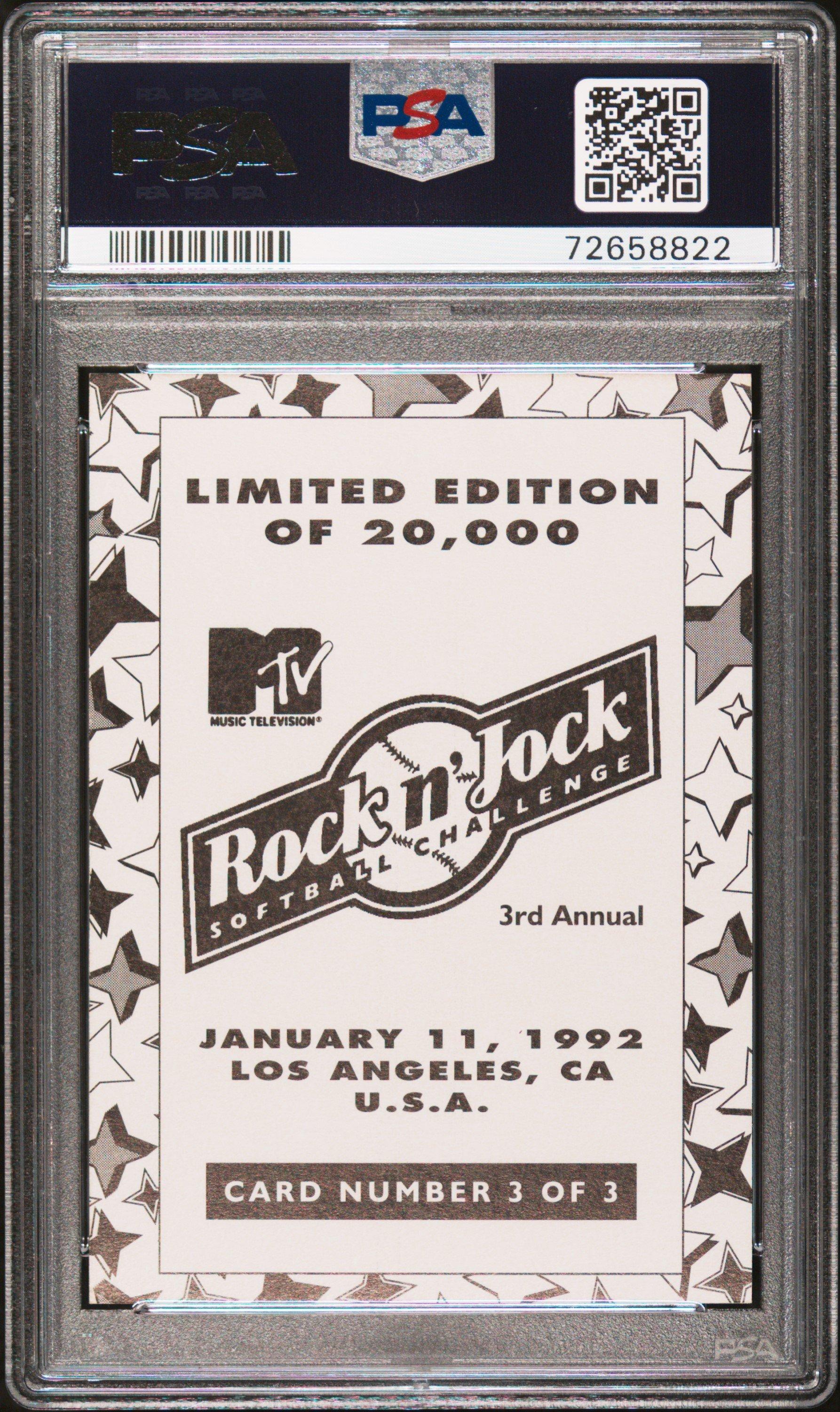 1992 Mtv Rock N' Jock 3 Ken Griffey Jr. PSA 8