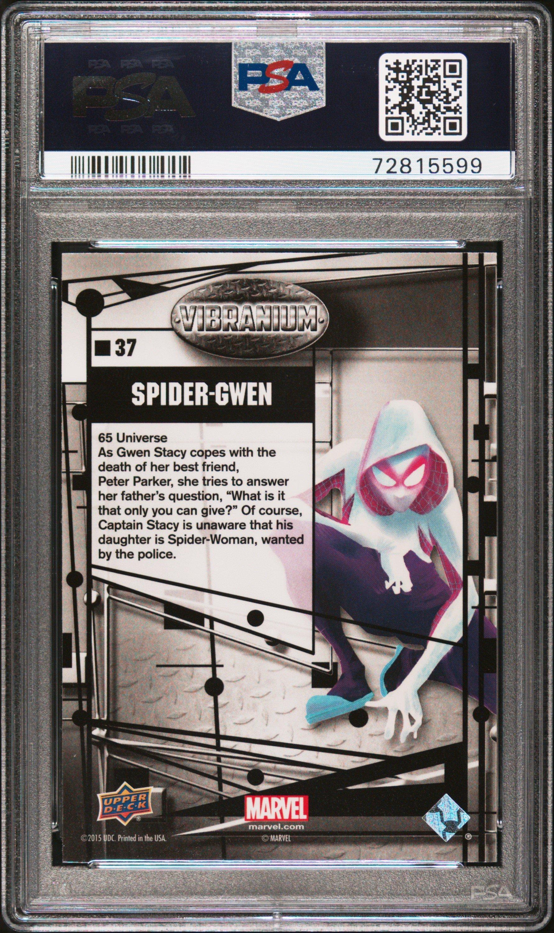 2015 Upper Deck Marvel Vibranium 37 Spider-gwen PSA