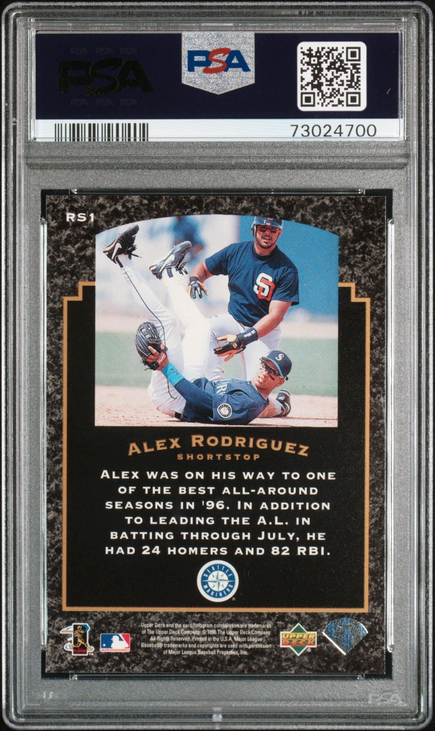 1997 Upper Deck Rock Solid Foundation Rs1 Alex Rodriguez PSA 9