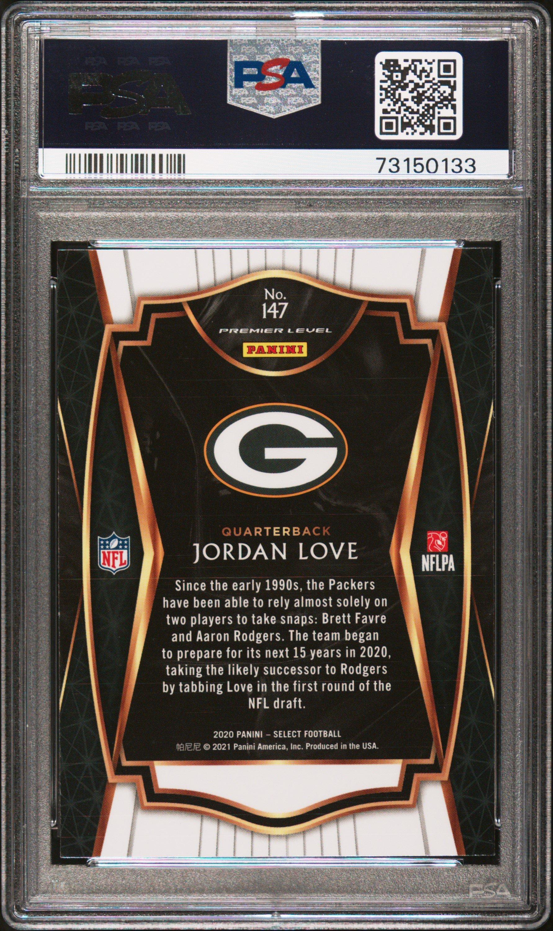 2020 Panini Select 147 Jordan Love PSA 10