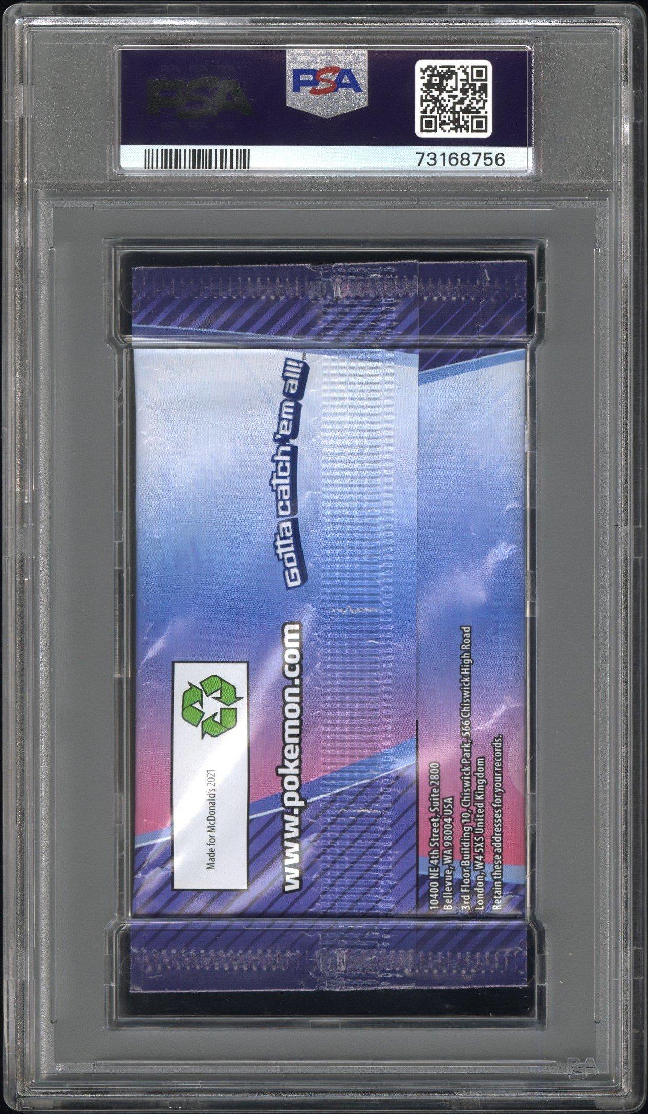 2021 Pokemon Int'l 25th Anniversary Mcdonald's Collection Paper Pack 25th Anniversary PSA 8