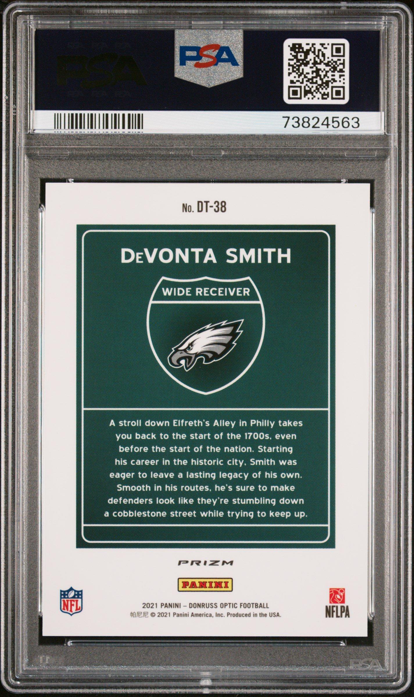 2021 Panini Donruss Optic Downtown Dt38 Devonta Smith PSA