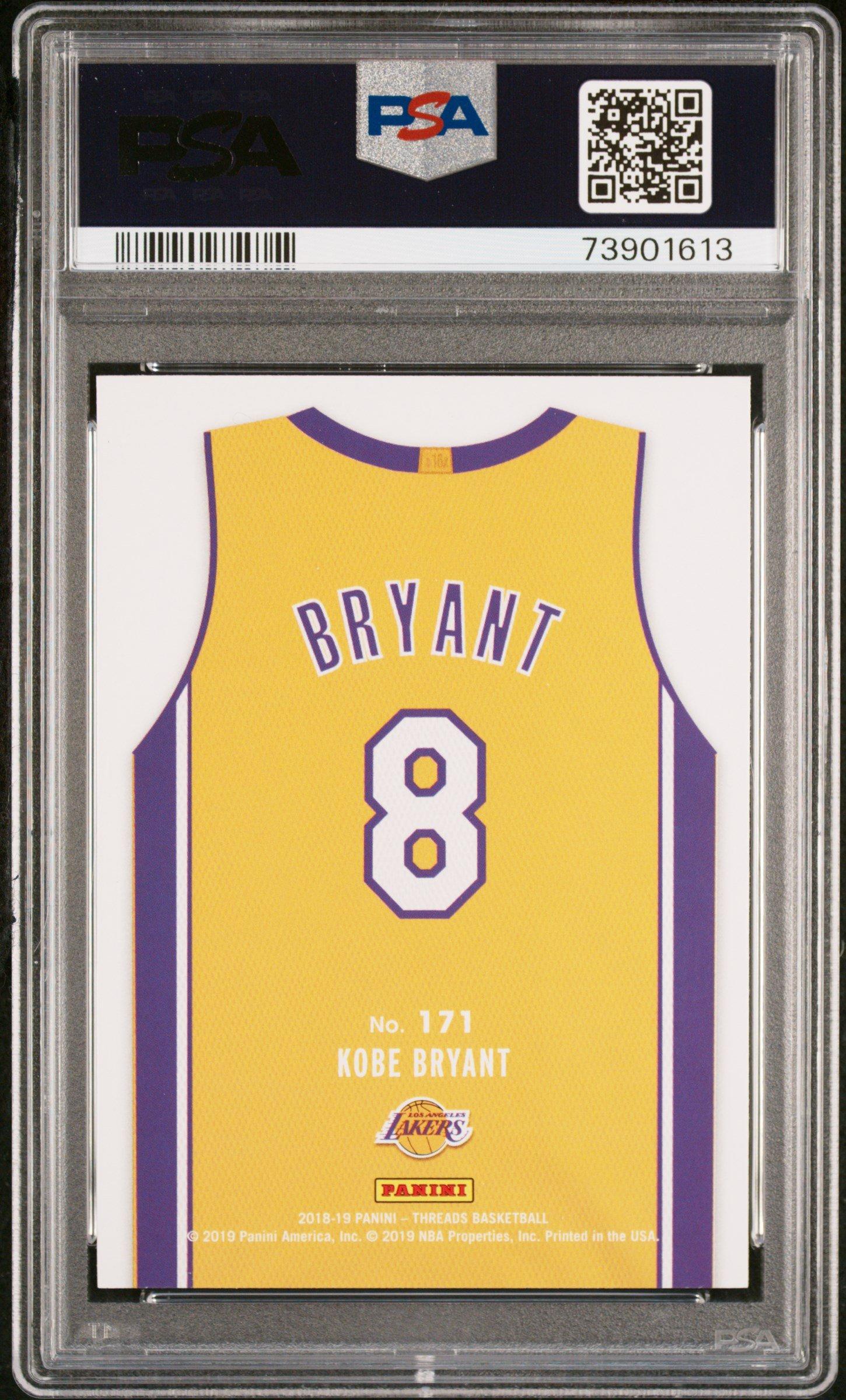 2018 Panini Threads 171 Kobe Bryant Dazzle PSA 10 Graded Card