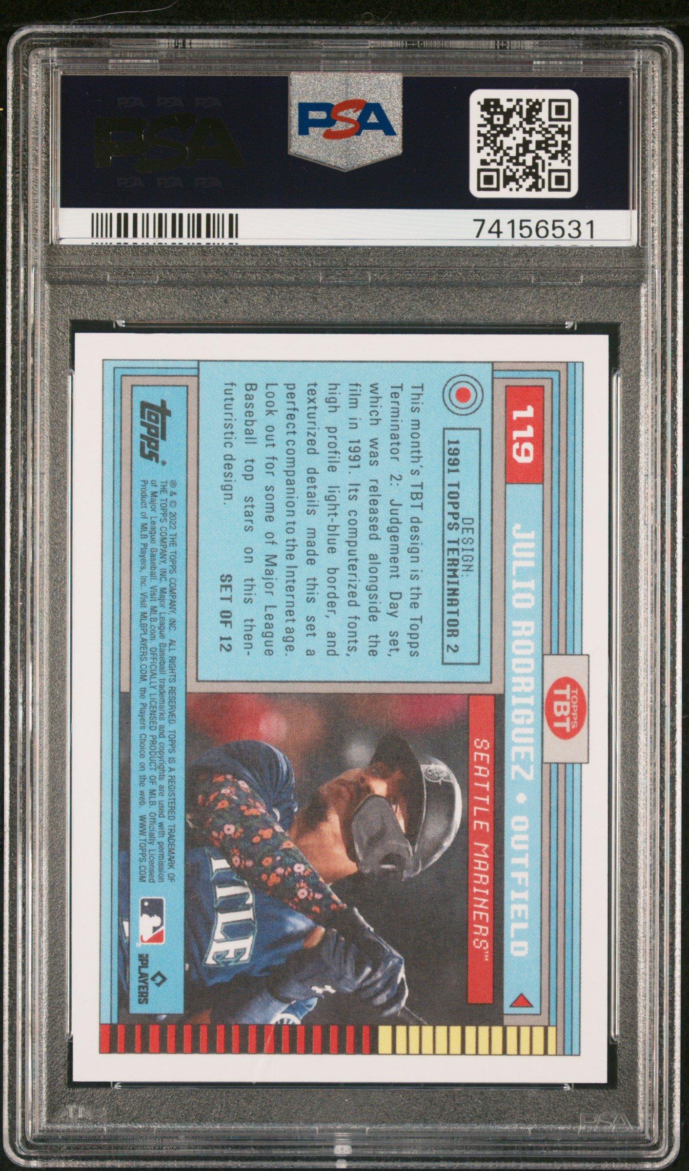 2022 Topps Throwback Thursday 119 Julio Rodriguez PSA 10
