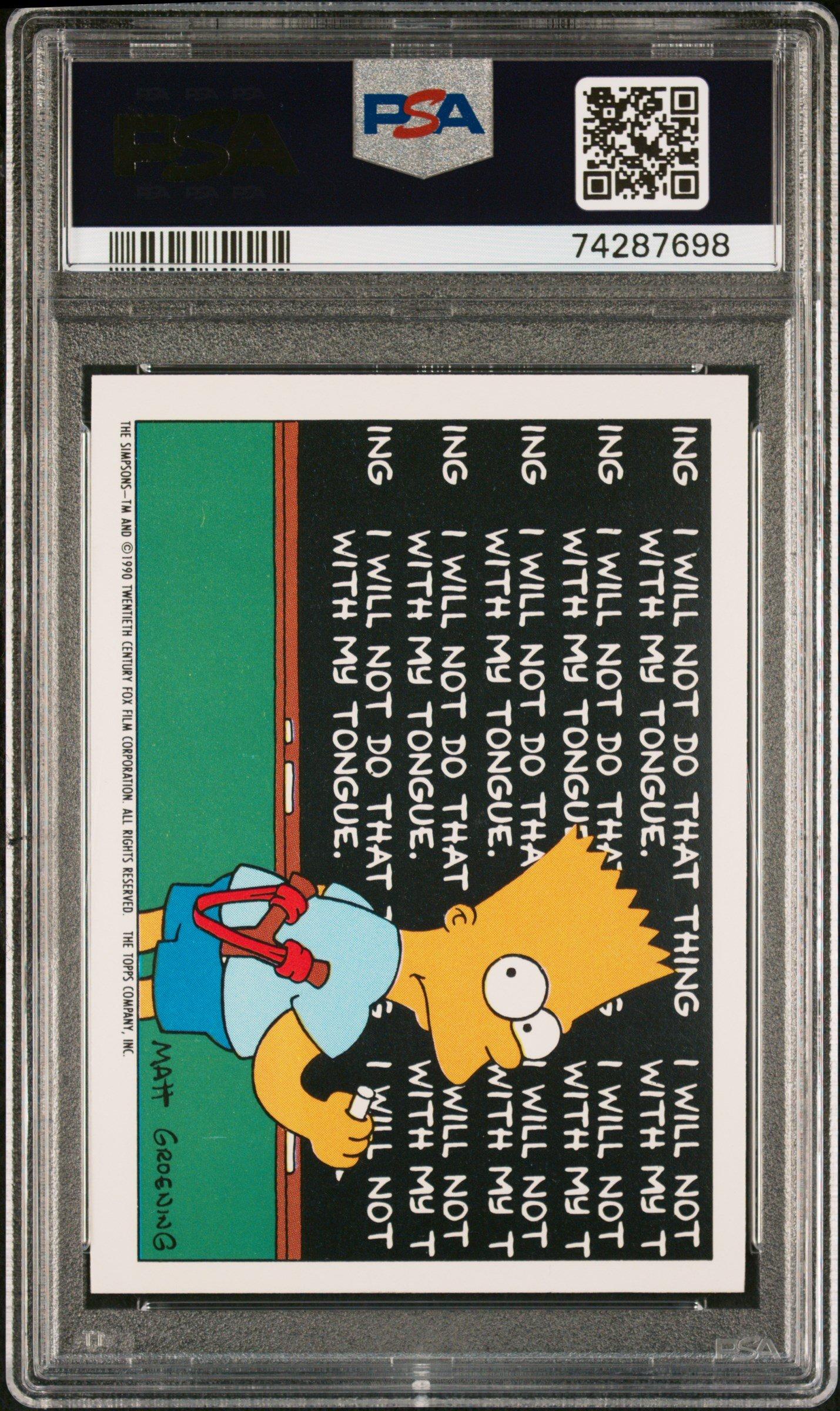 1990 Topps Simpsons Stickers 15 No Way, Man! PSA 9