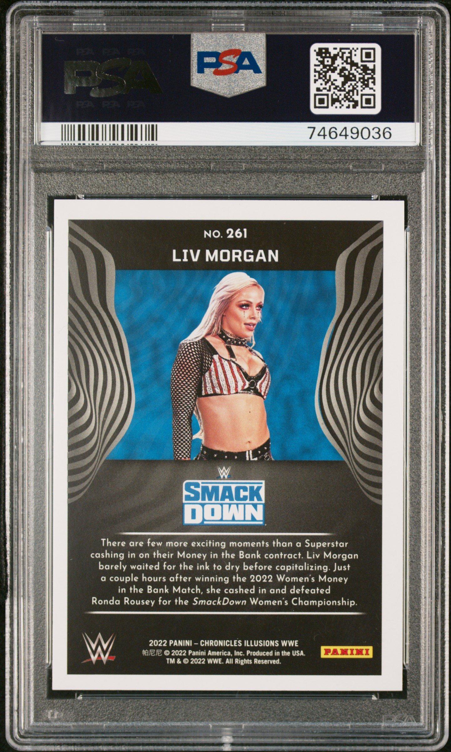 2022 Panini Chronicles Wwe 261 Liv Morgan PSA 10 Graded Card
