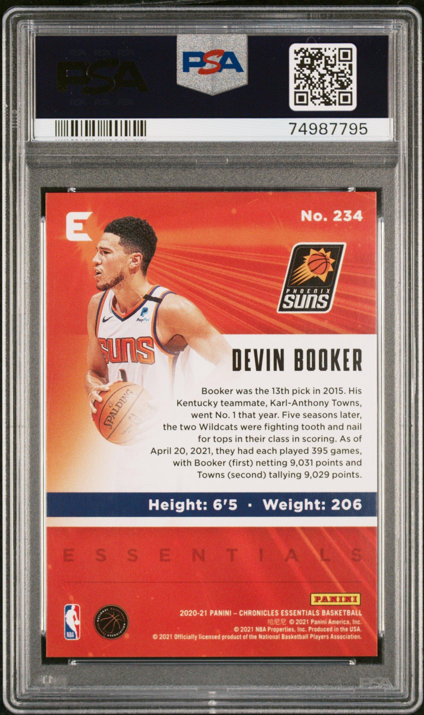 2020 Panini Chronicles 234 Devin Booker Gold PSA 10