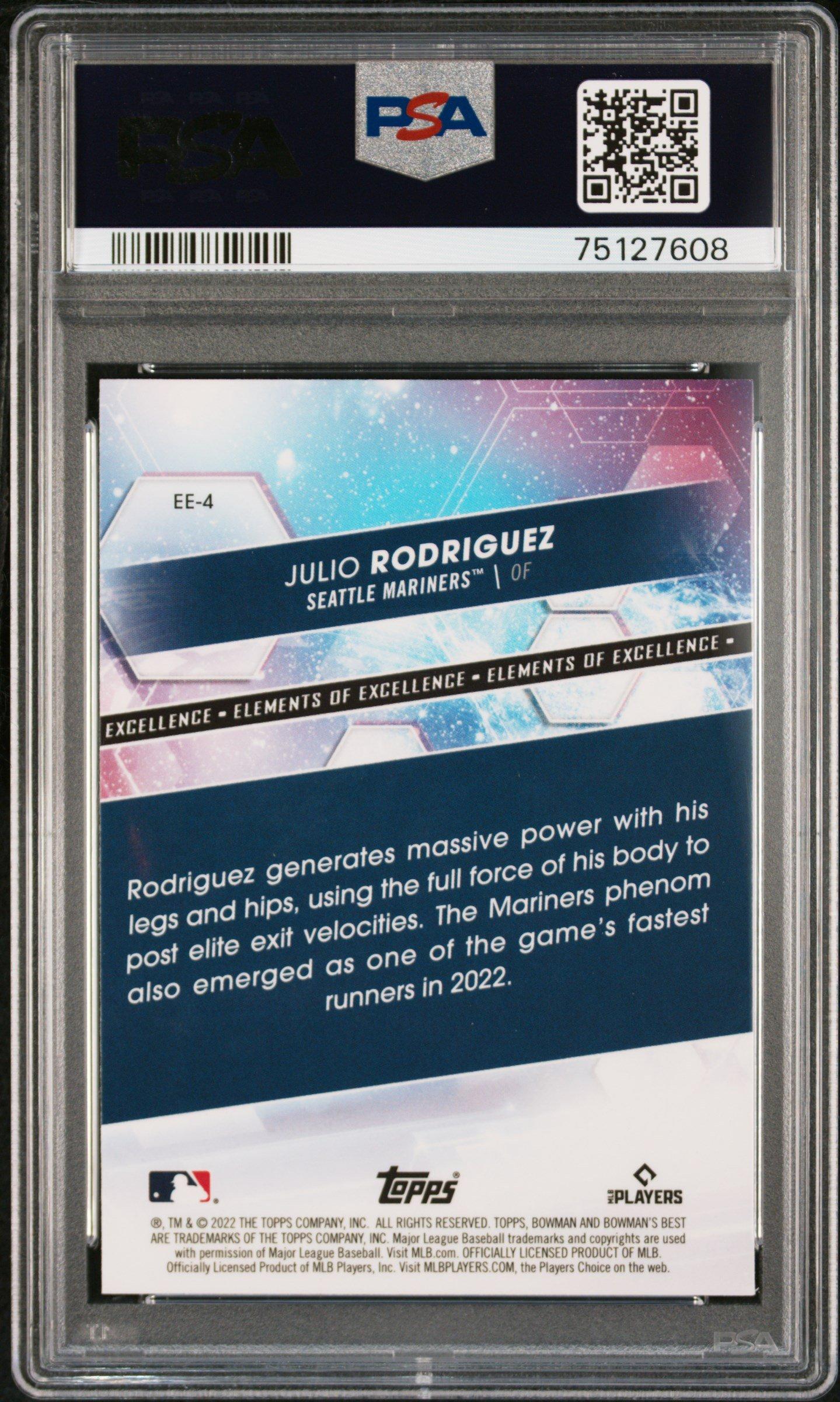 2022 Bowman's Best Elements Of Excellence Ee4 Julio Rodriguez PSA 10