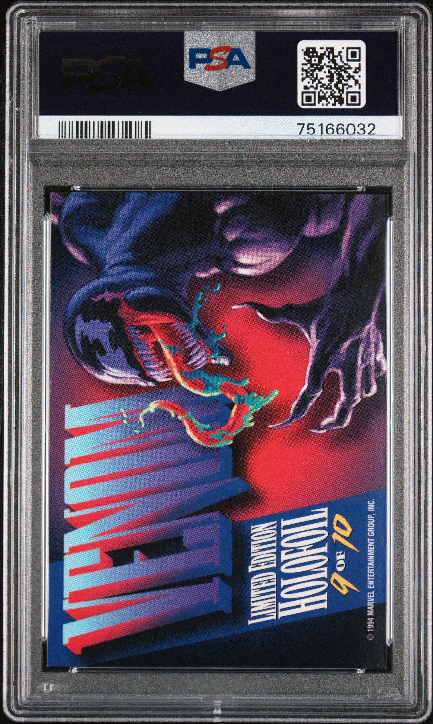 1994 Marvel Masterpieces Holofoil 9 Venom Silver PSA 9
