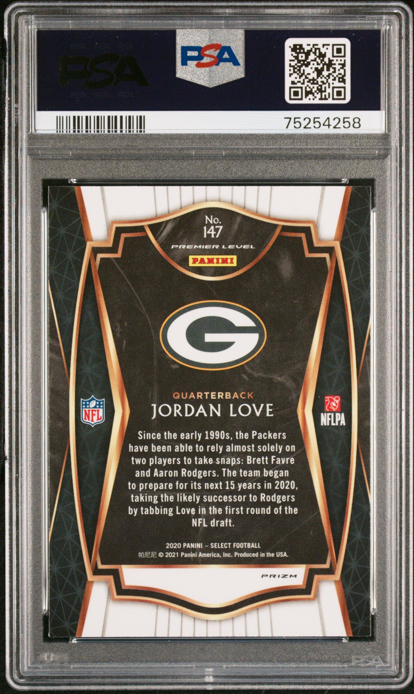 2020 Panini Select 147 Jordan Love PSA 10