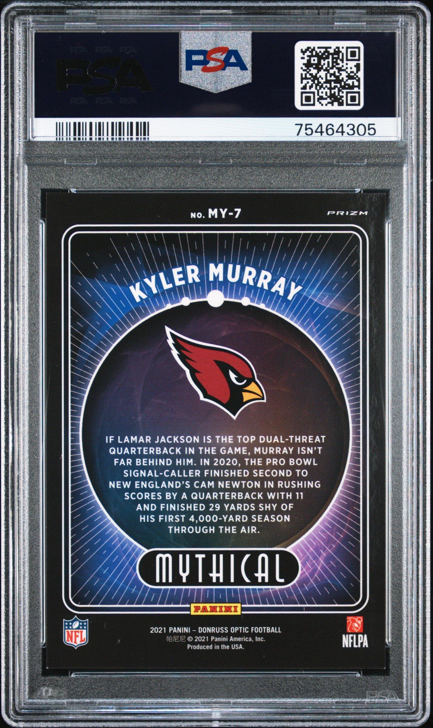 2021 Panini Donruss Optic Mythical My7 Kyler Murray PSA 9