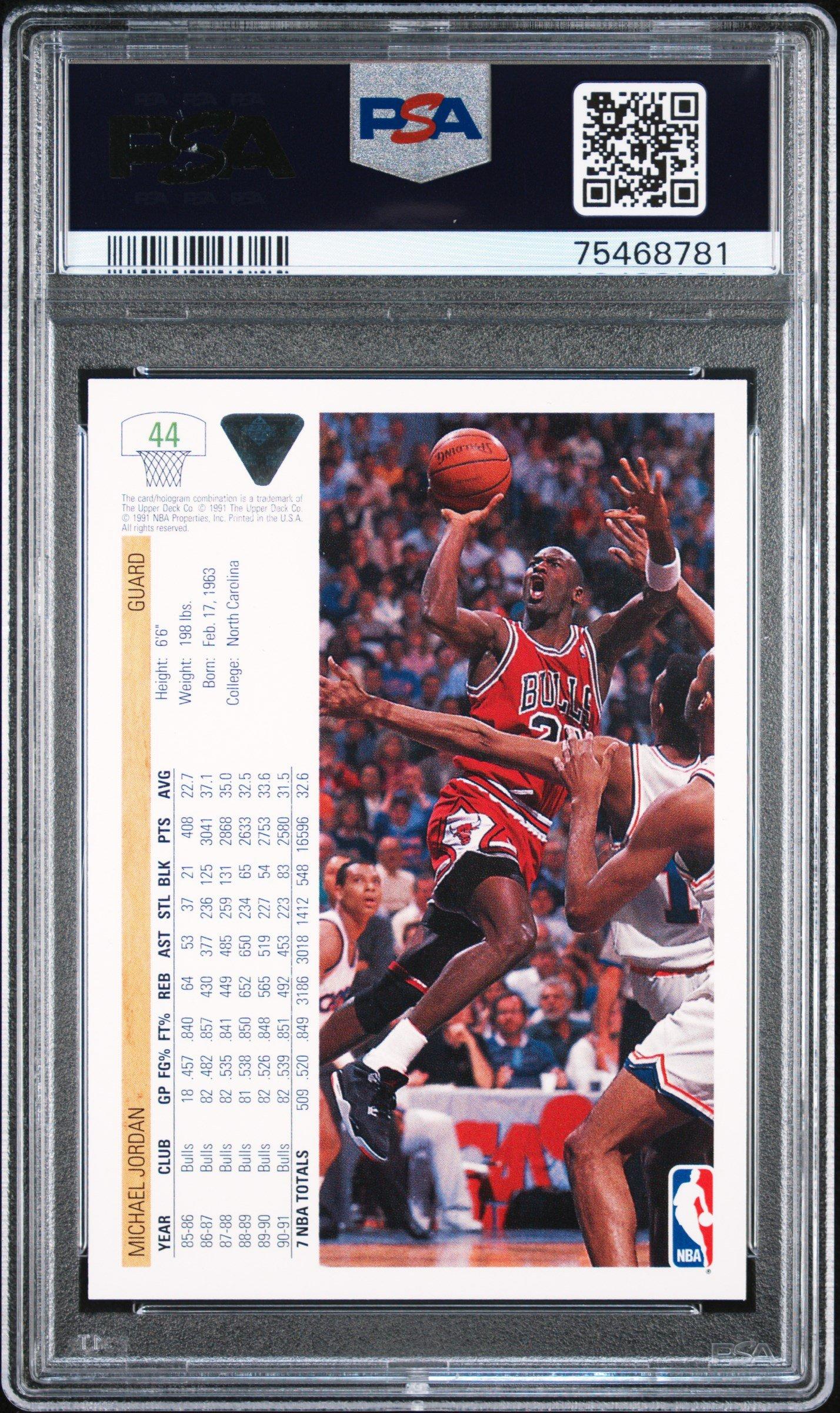 1991 Upper Deck 44 Michael Jordan PSA 10