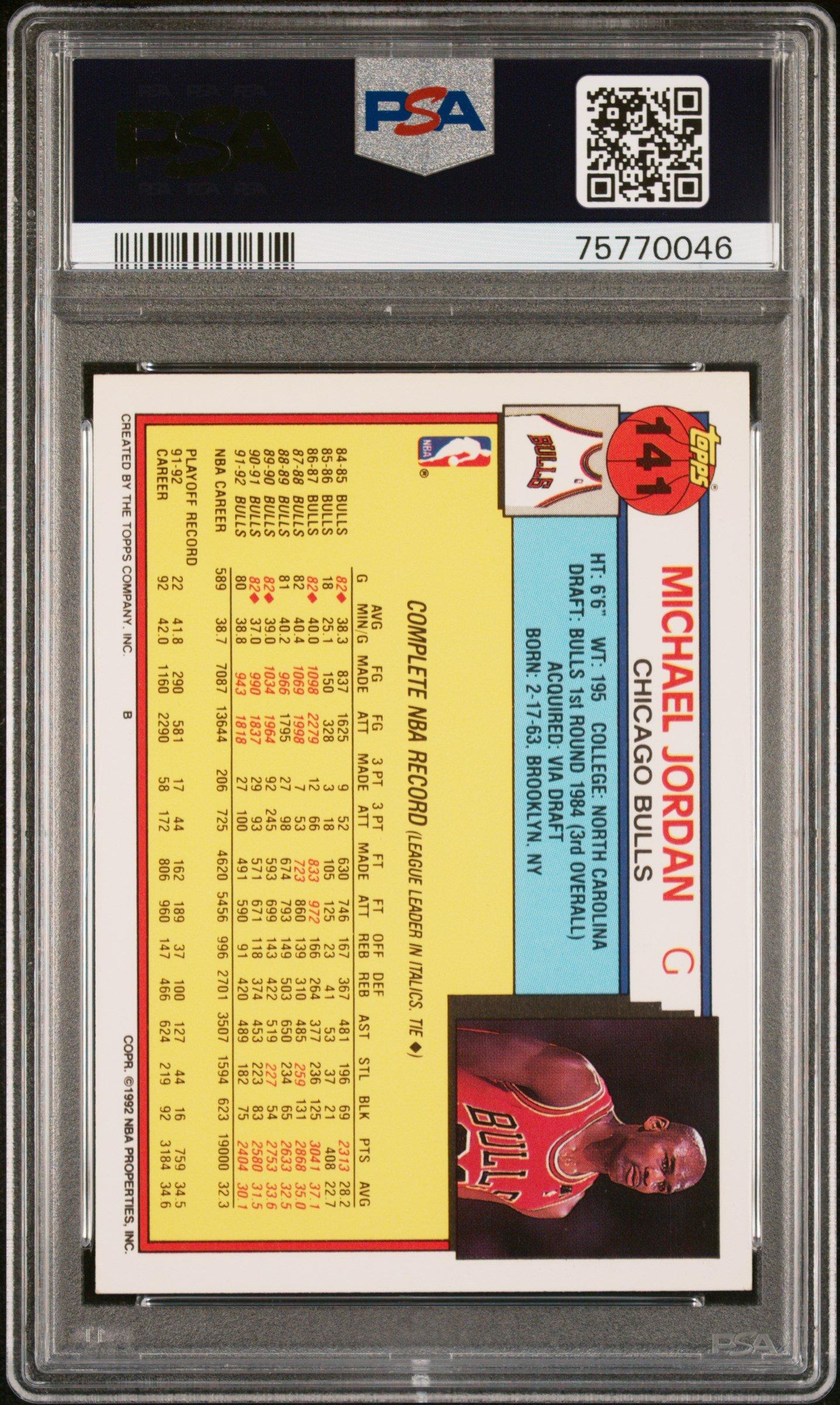 1992 Topps 141 Michael Jordan PSA