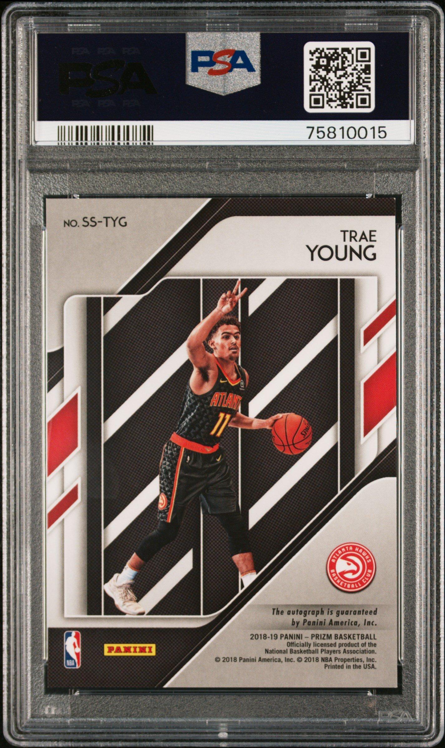 2018 Panini Prizm Sensational Signatures Sstyg Trae Young PSA 9