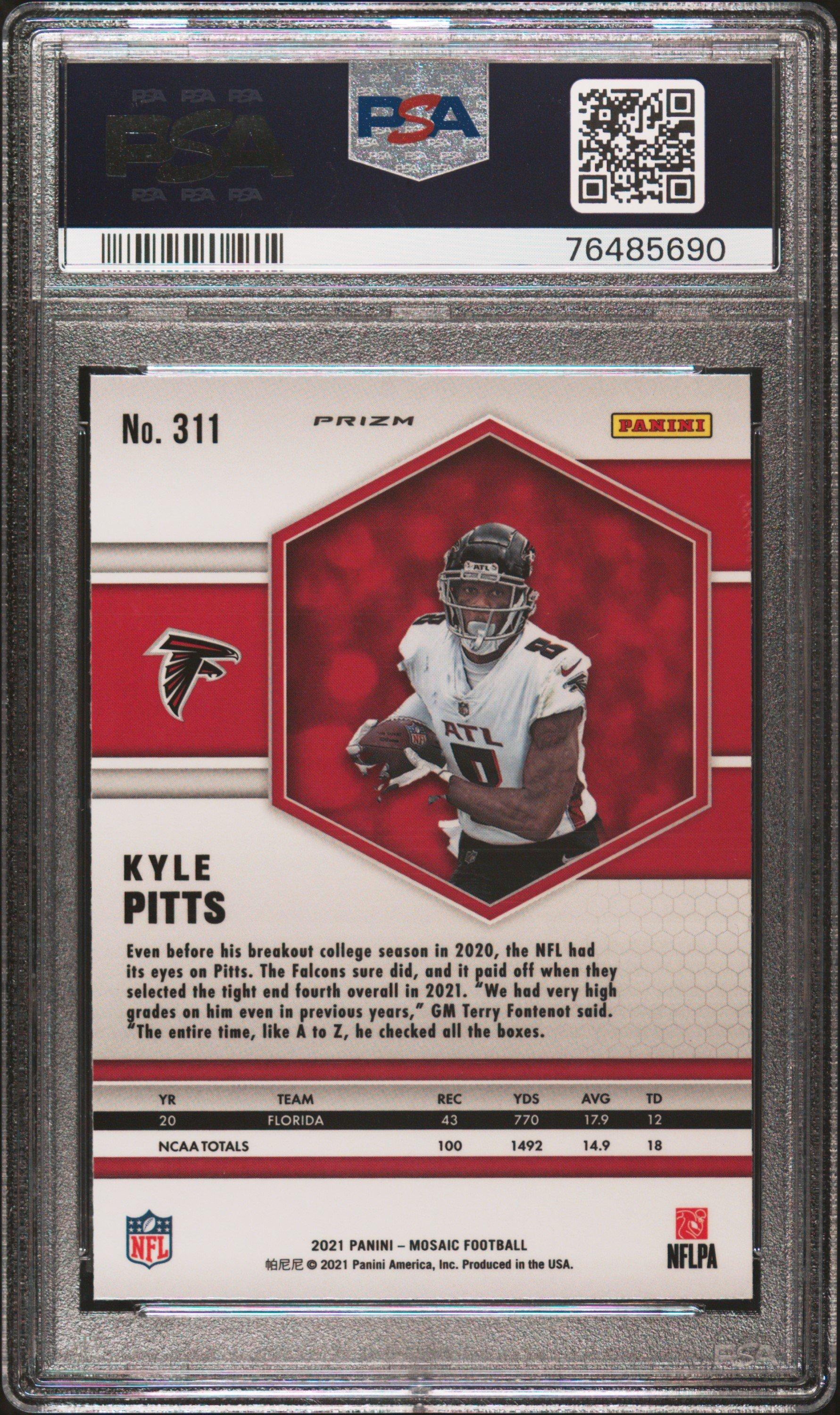 2021 Panini Mosaic 311 Kyle Pitts PSA 10
