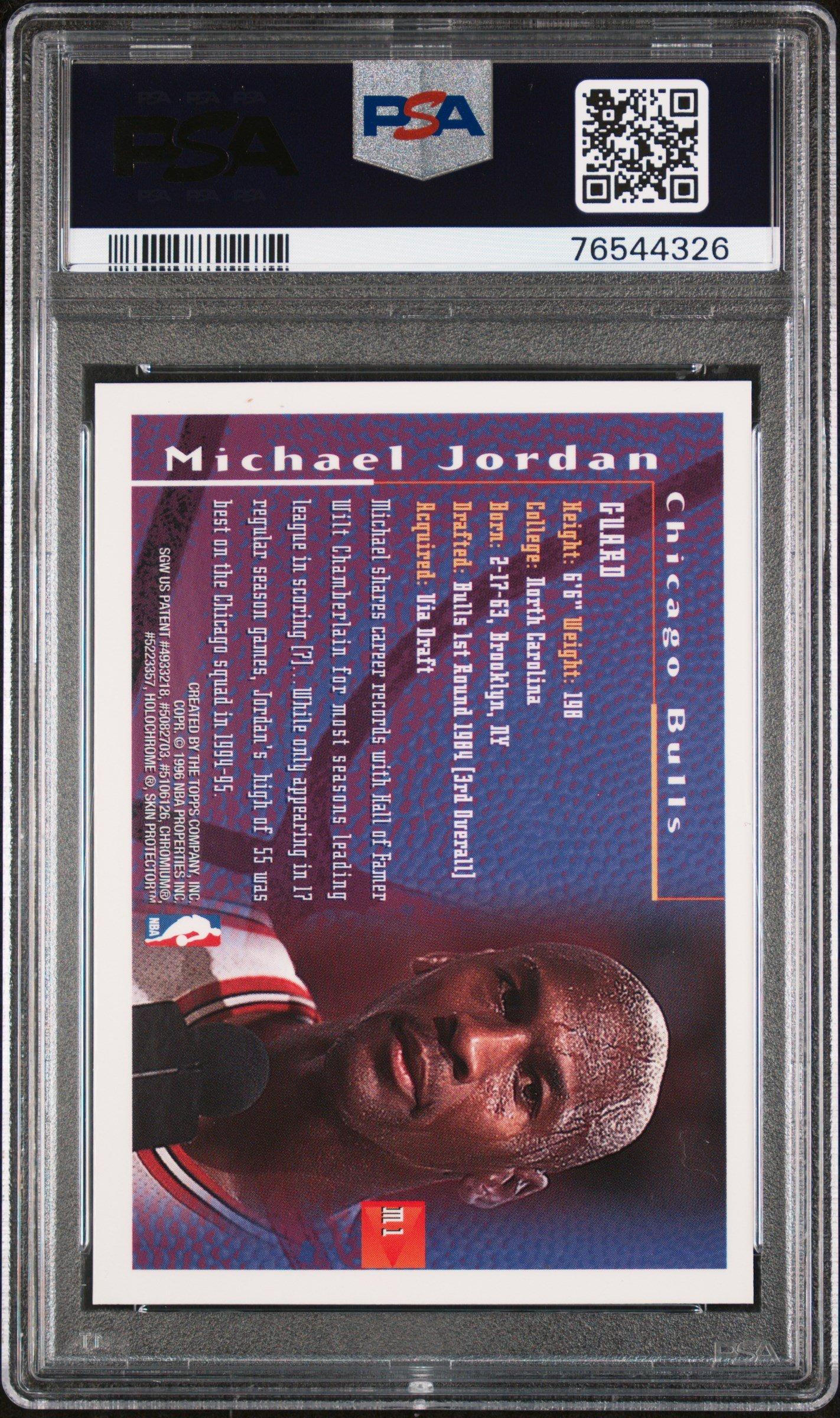 1995 Finest Mystery M1 Michael Jordan PSA 8