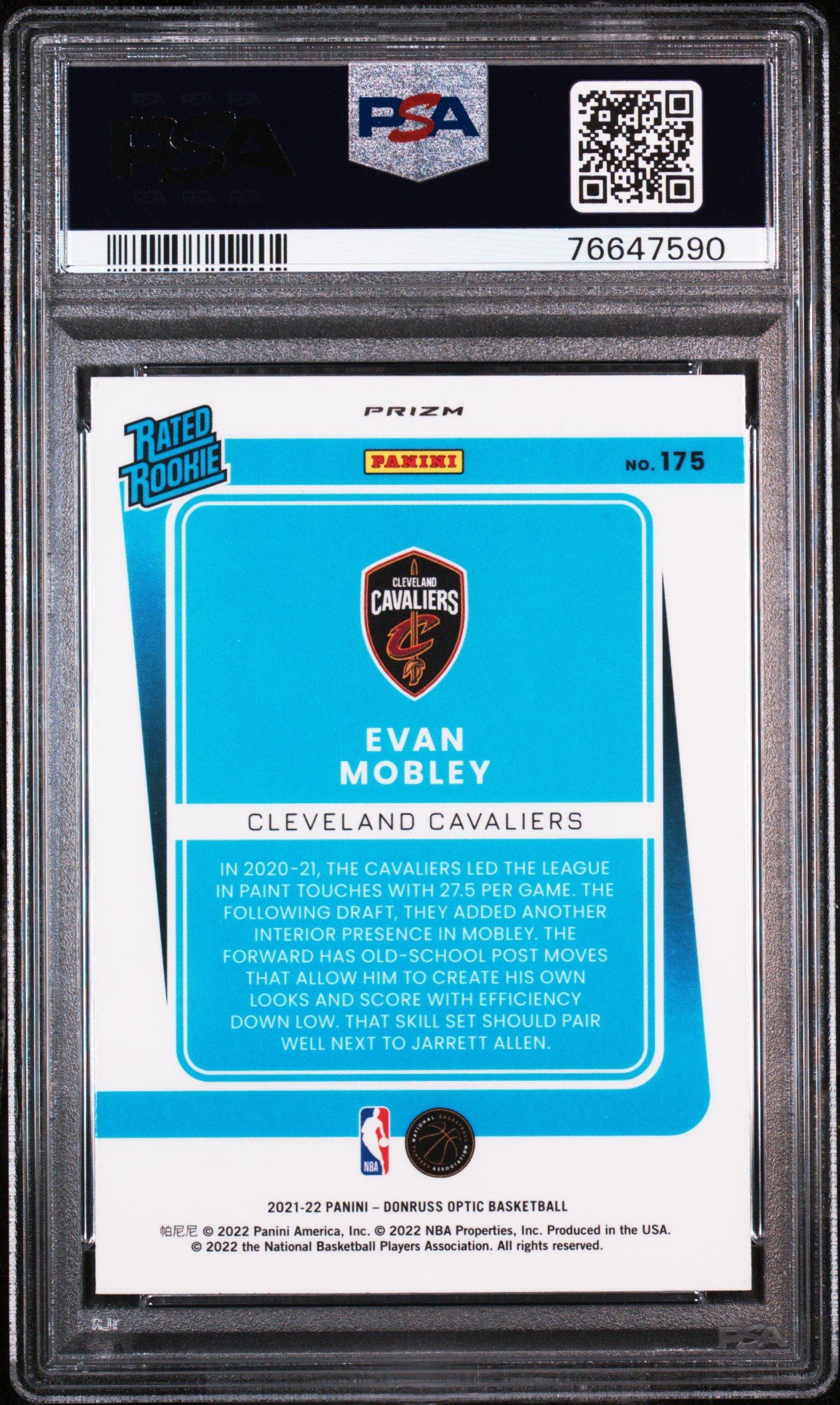 2021 Panini Donruss Optic 175 Evan Mobley Target Box Set PSA 9