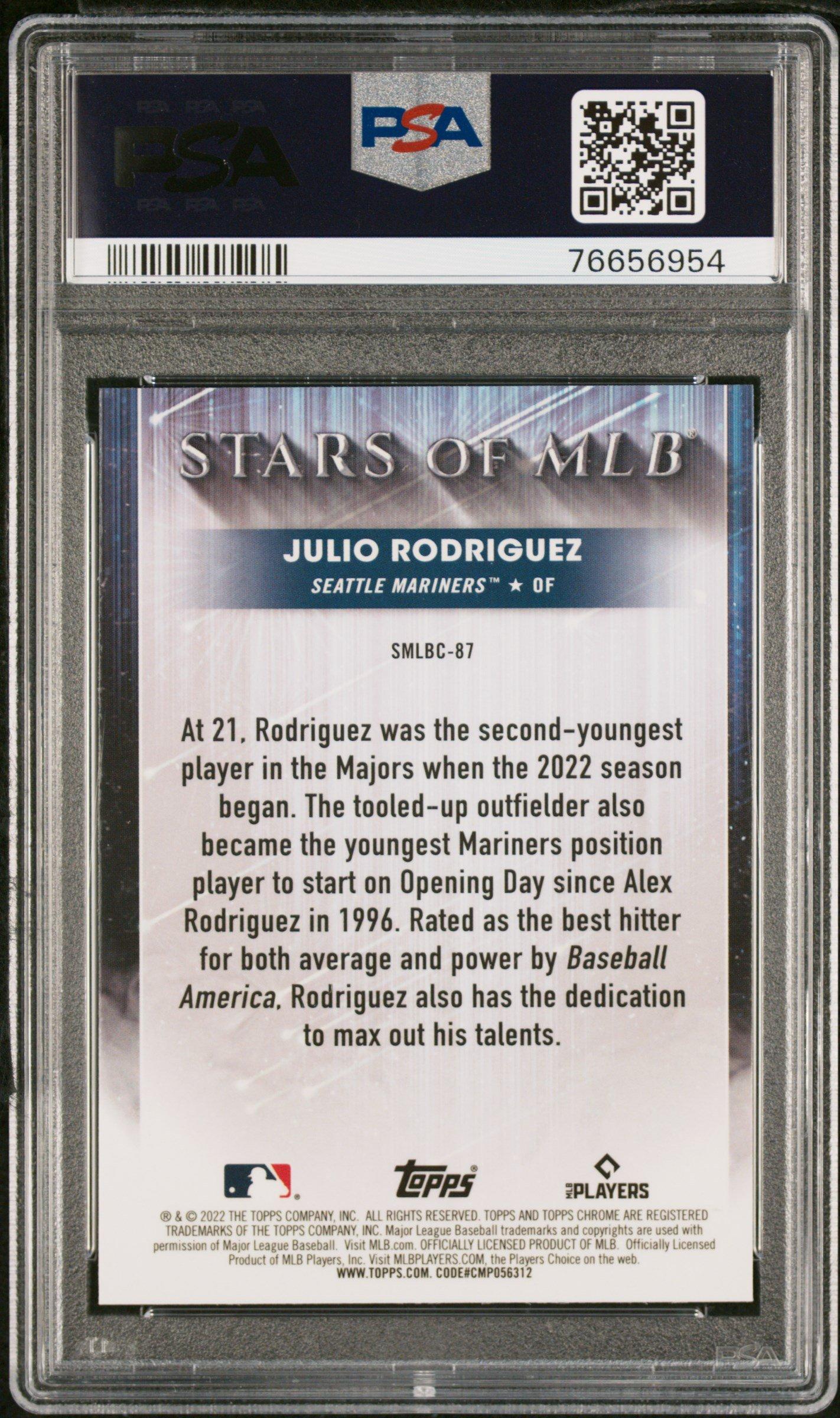 2022 Topps Stars Of Mlb Smlbc87 Julio Rodriguez Update-chrome PSA 