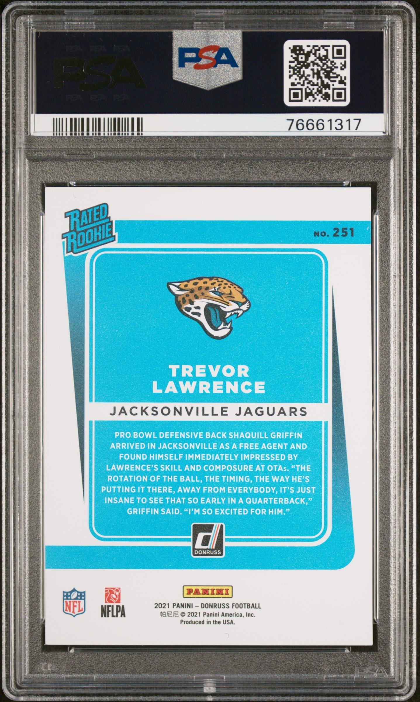 Panini Donruss Trevor Lawrence Press Proof Premium PSA