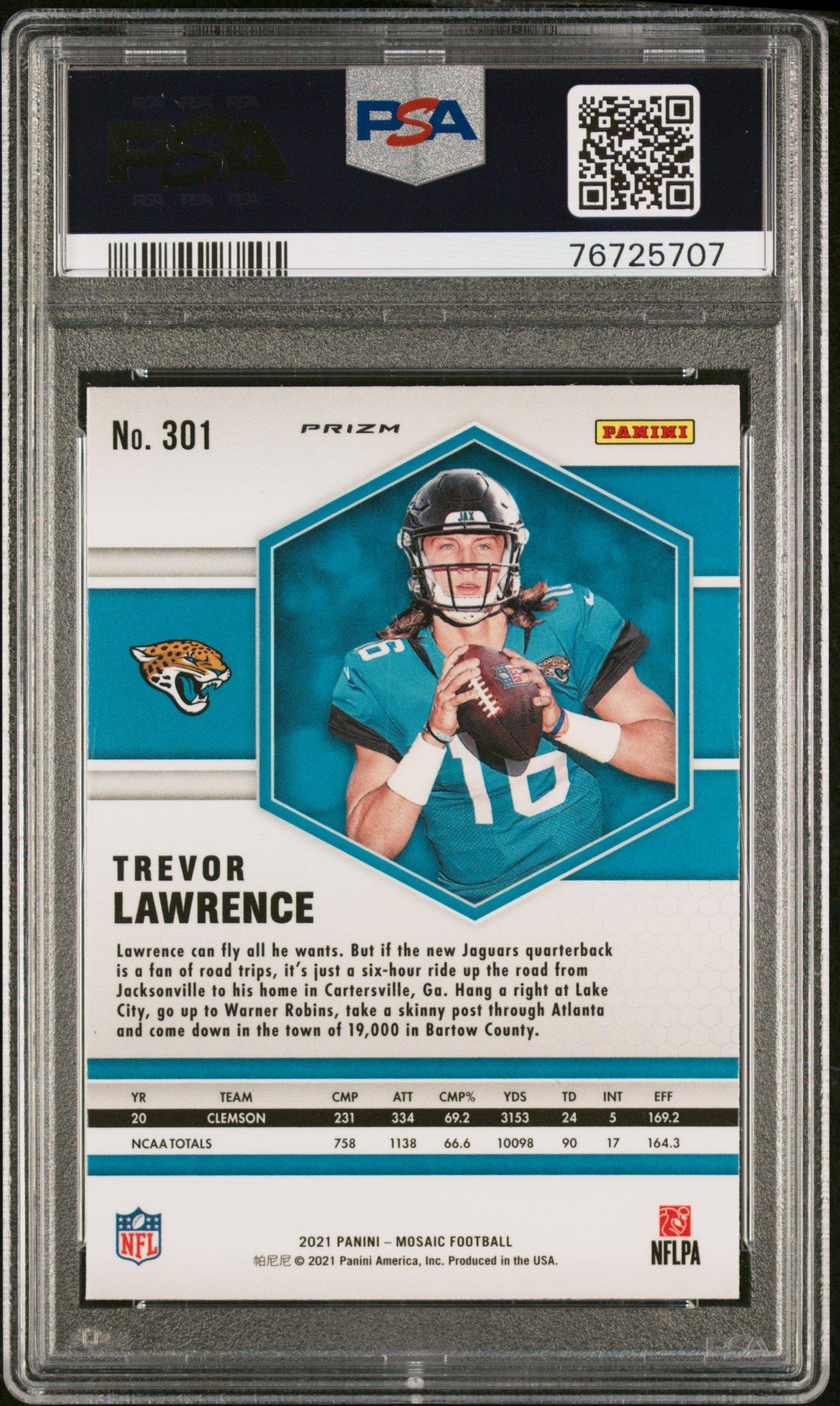 2021 Panini Mosaic 301 Trevor Lawrence Mosaic PSA
