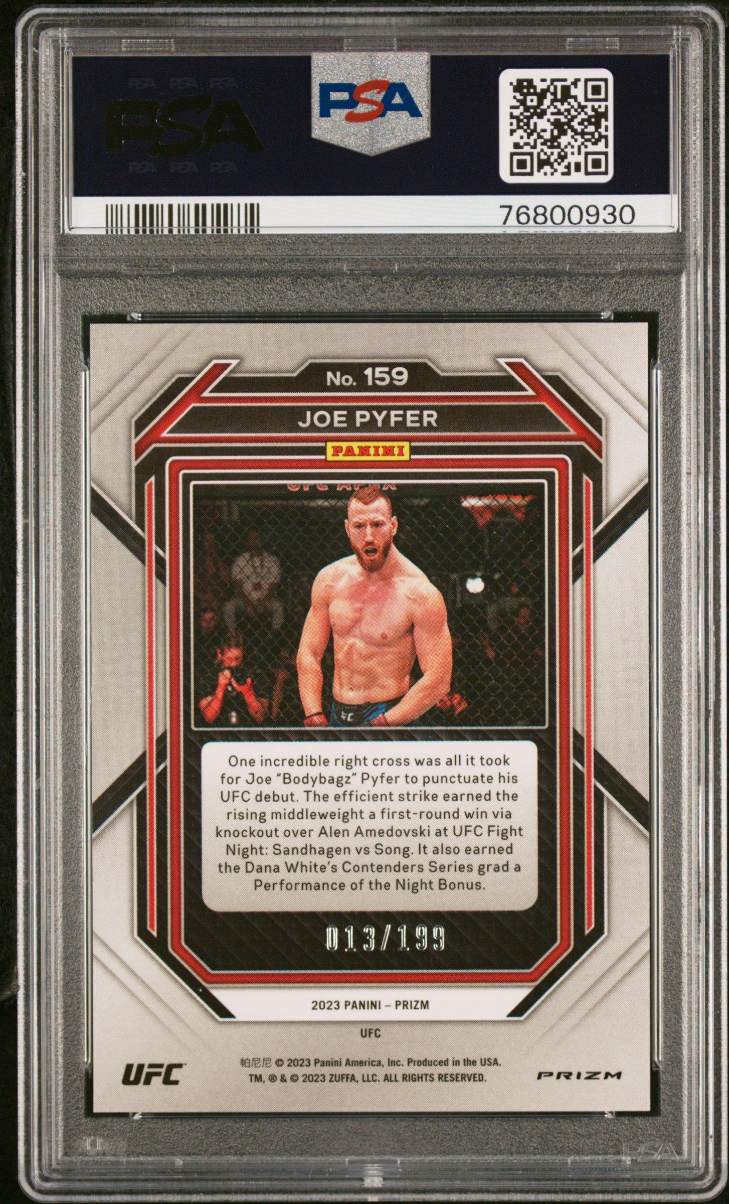ufc graded cards 2023 Panini Select Ufc 60 Bryan Battle Green PSA 9