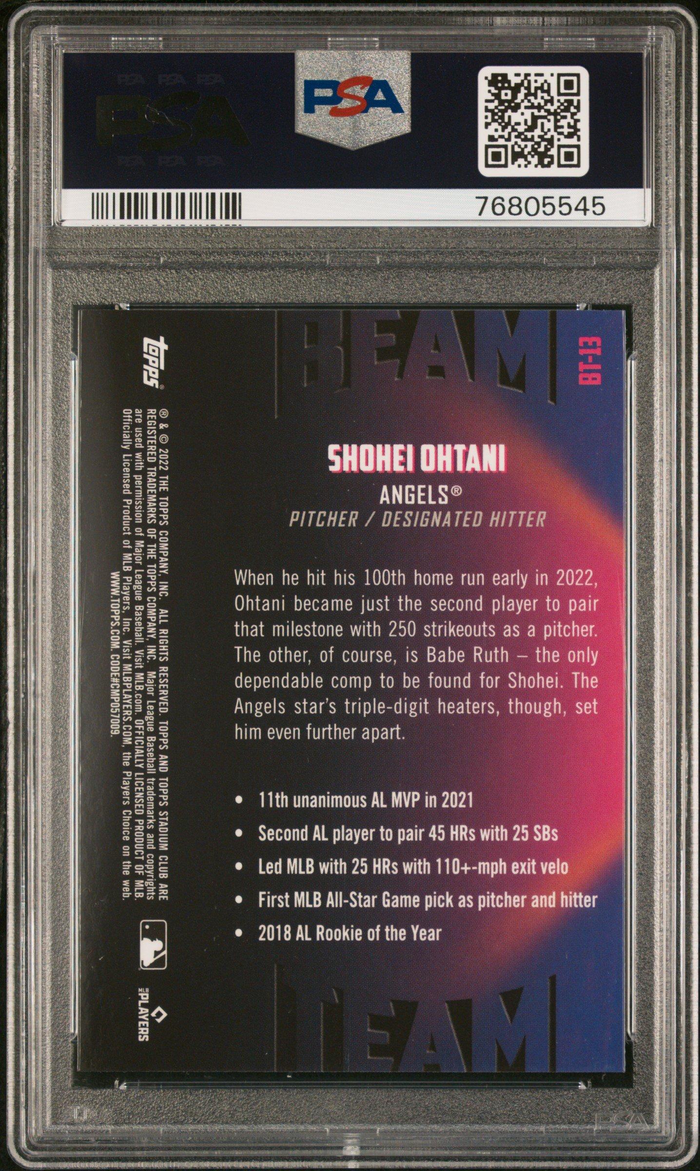 2022 Topps Stadium Club Chrome Beam Team Bt13 Shohei Ohtani Wave 