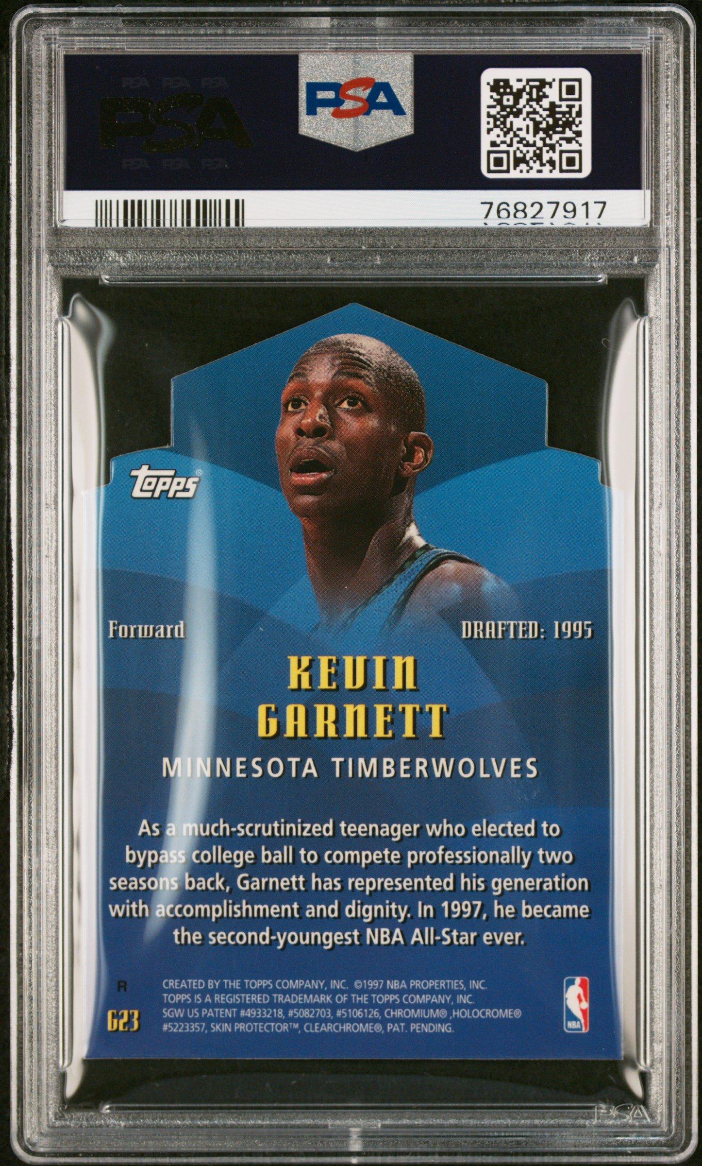 1997 Topps Generations G23 Kevin Garnett Refractor PSA 9