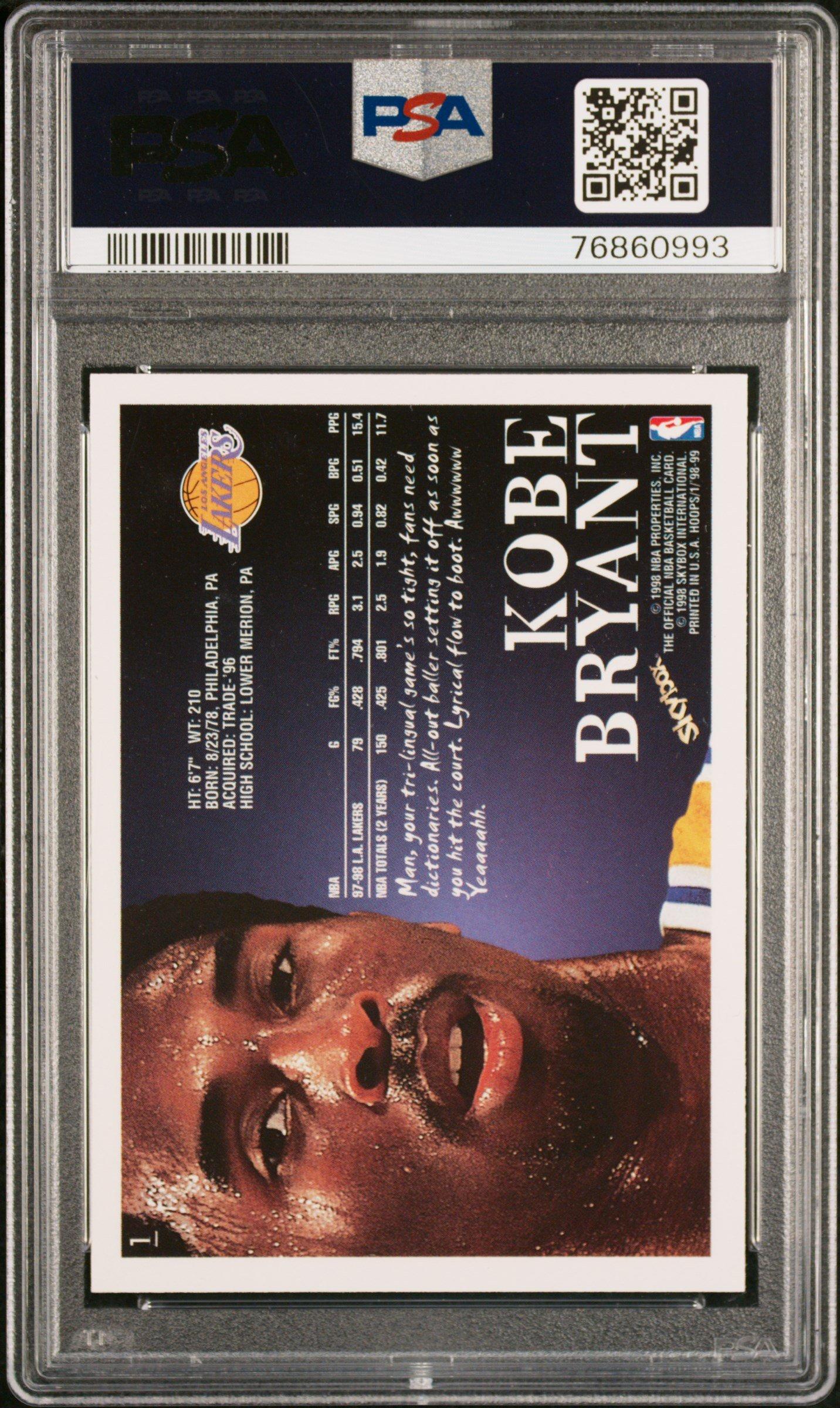 1998 Hoops 1 Kobe Bryant PSA