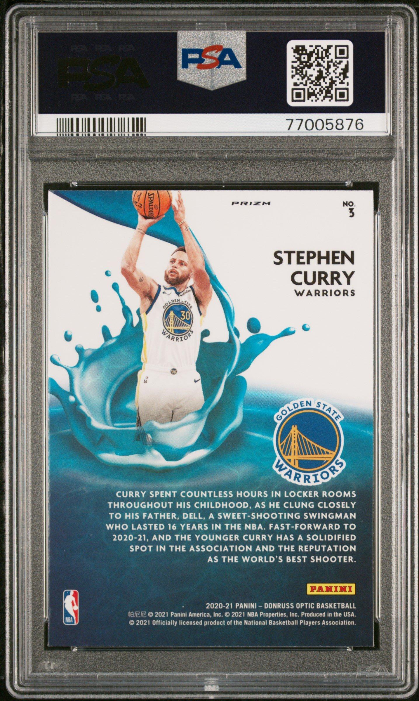 2020 Panini Donruss Optic Splash! 3 Stephen Curry PSA 10
