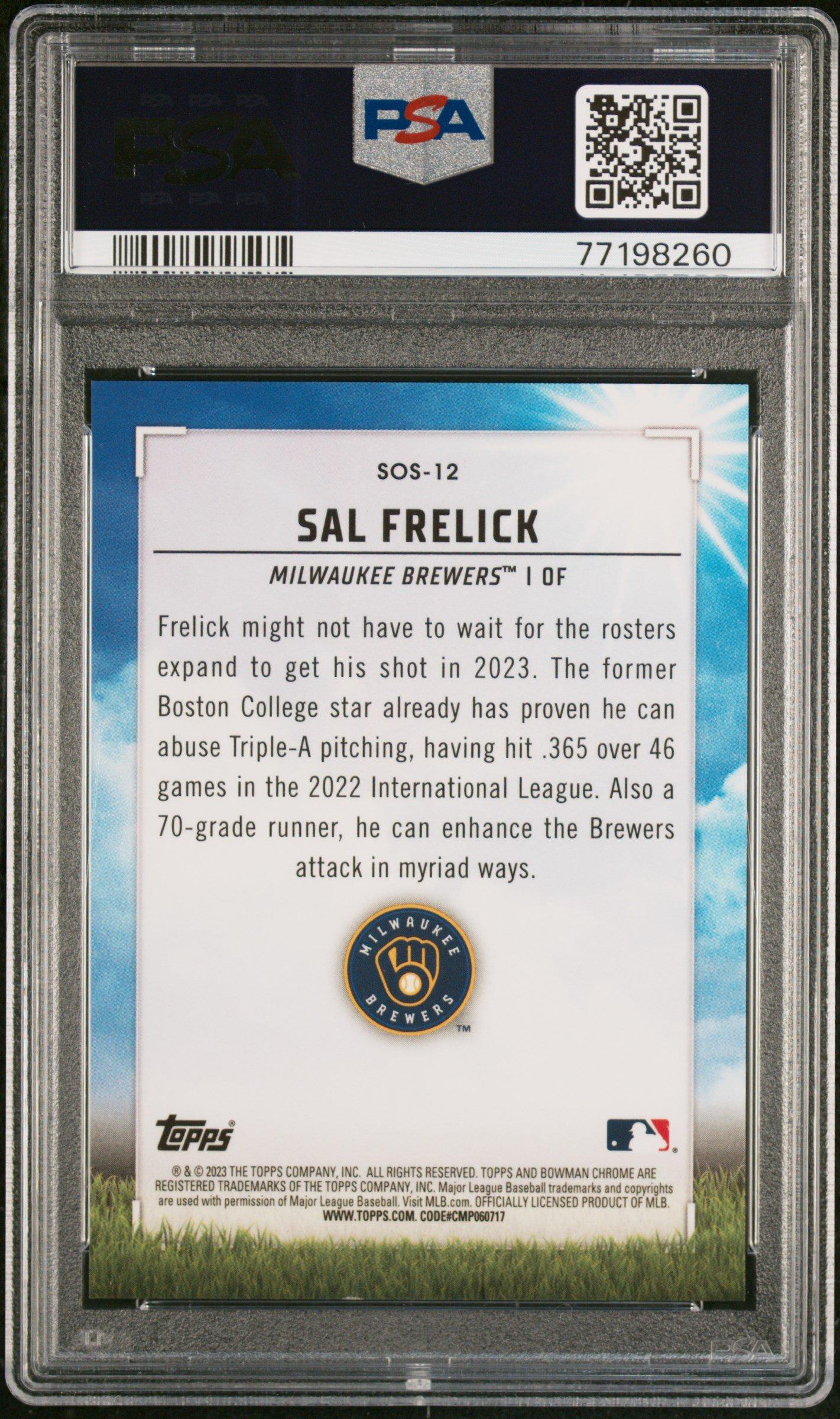 2023 Bowman Sights On September Sos12 Sal Frelick PSA 9