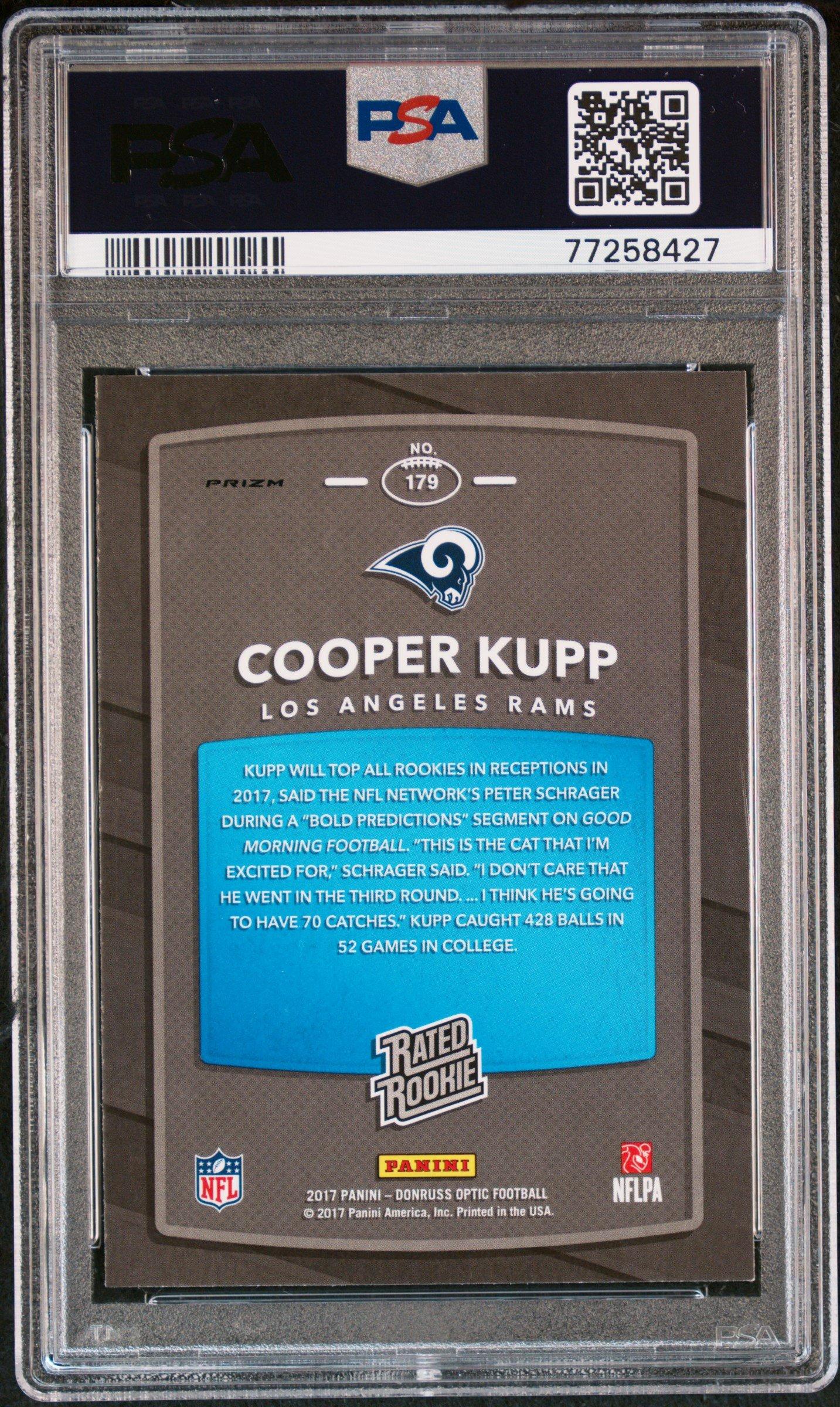 2017 Panini Donruss Optic 179 Cooper Kupp Red/yellow PSA 9