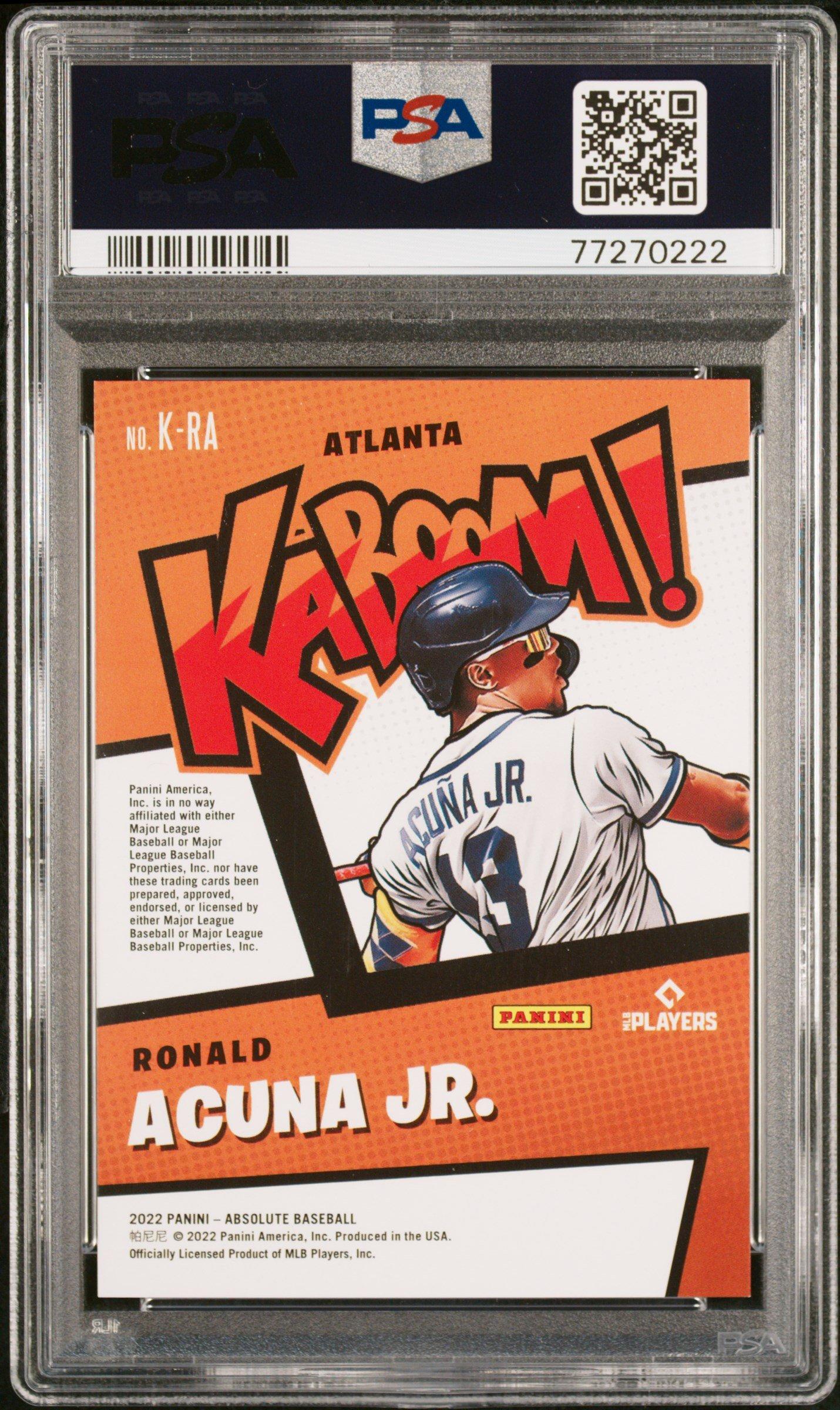 2022 Panini Absolute Kaboom! K-ra Ronald Acuna Jr. PSA 9 Graded Card |  GameStop