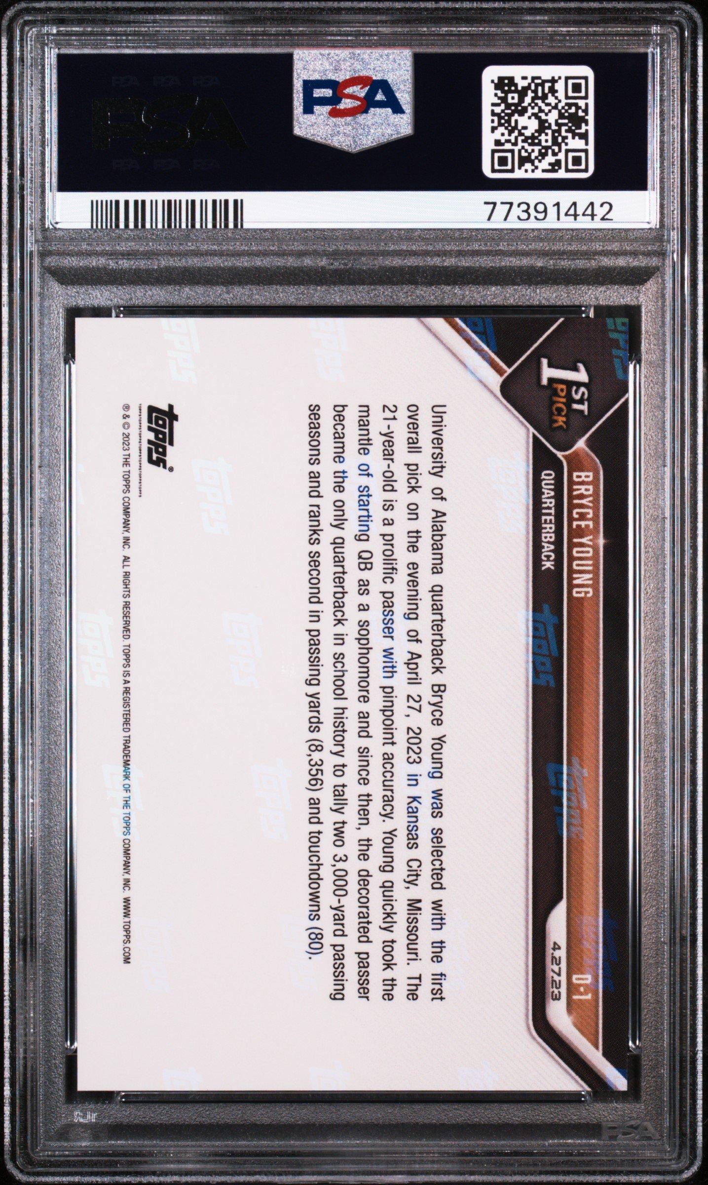 2023 Topps Now D1 Bryce Young PSA 10