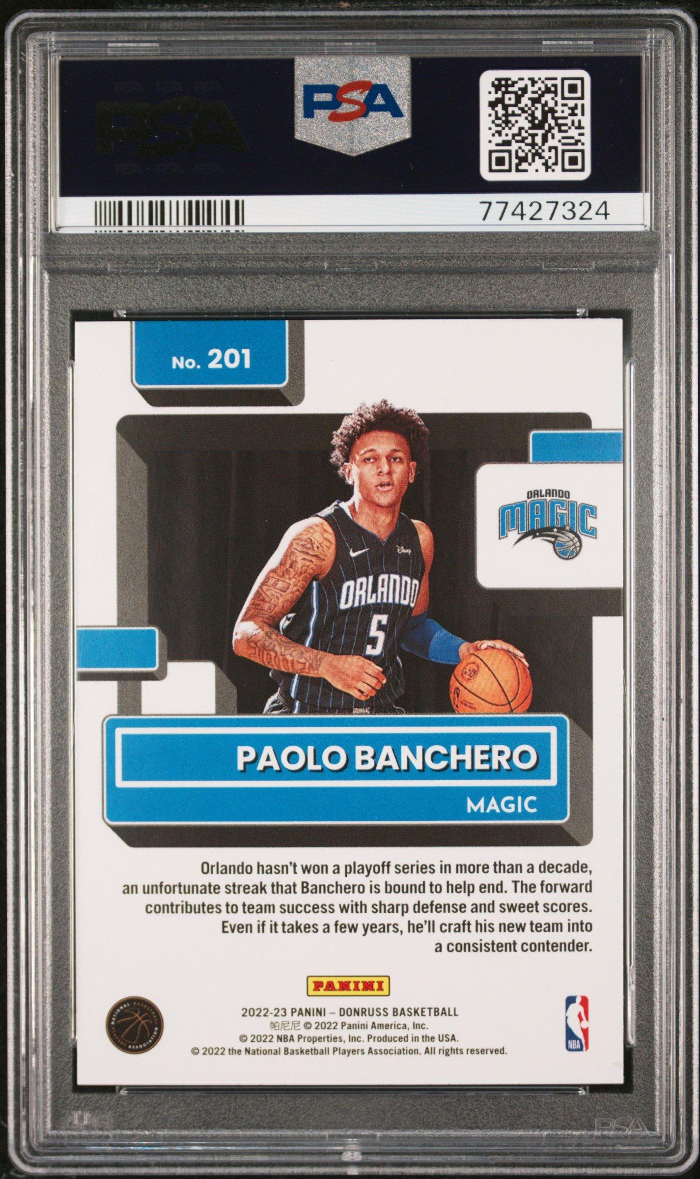 2022 Panini Donruss 201 Paolo Banchero Choice PSA 9