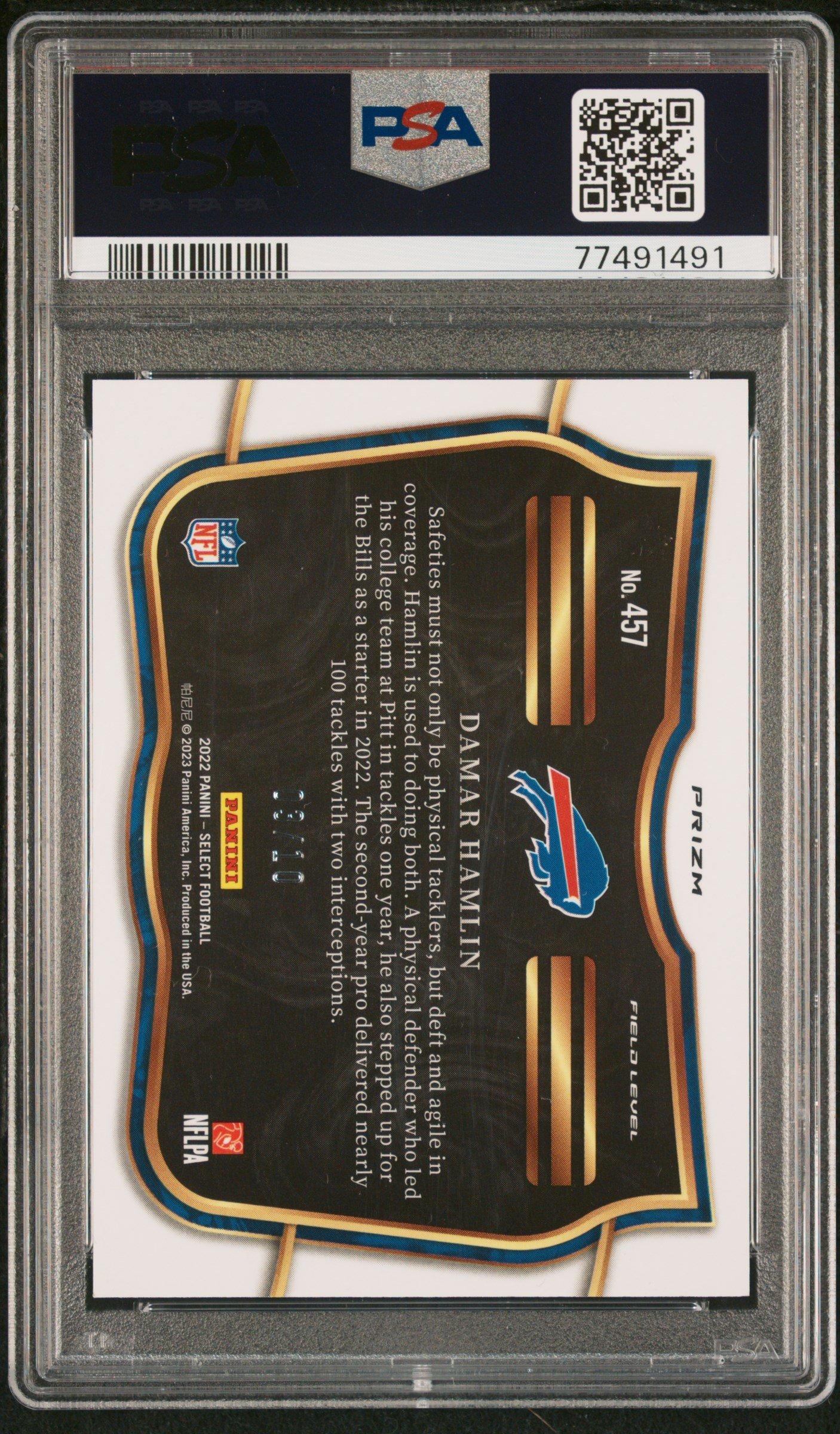 2022 Panini Select 457 Damar Hamlin PSA 10